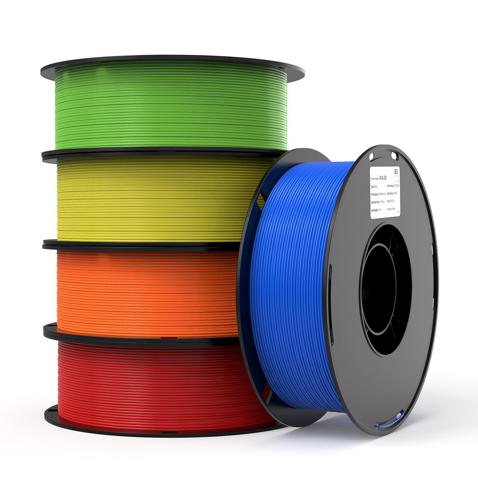 Insma Filament 3D Drucker PLA Filament 1,75mm 5KG Set 5 Farben, Hohe Maßgenauigkeit & Zähigkeit 3D-Druckmaterialien