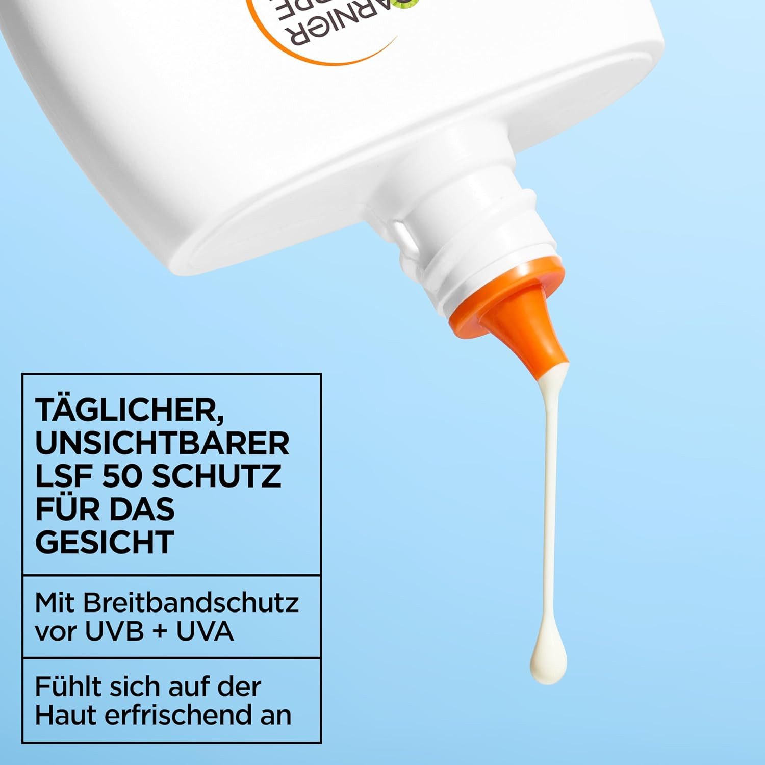 GARNIER Getönte Gesichtscreme Ambre Solaire Super UV UV-Water-Fluid LSF 50