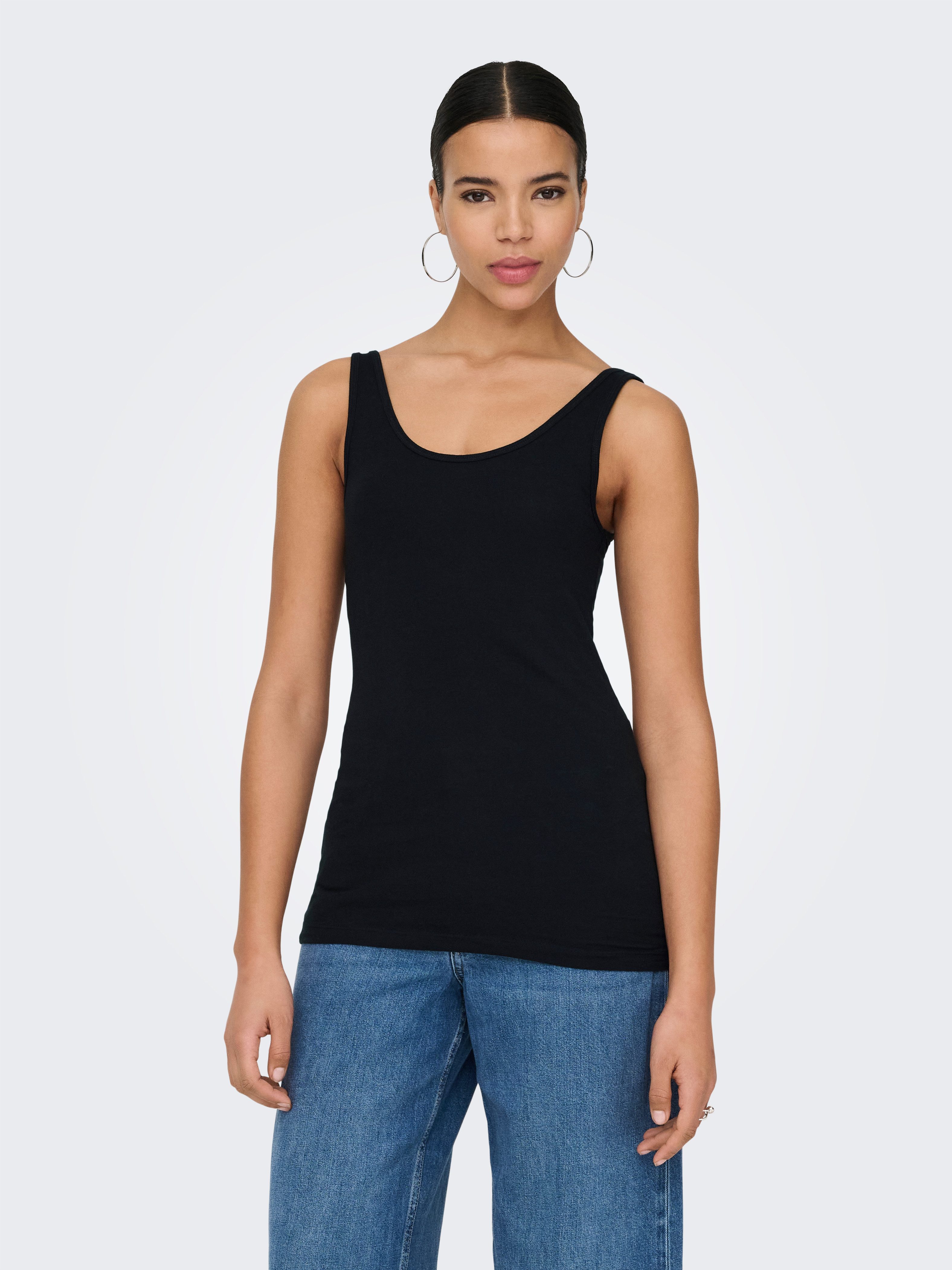 ONLY Tanktop ONLLIVE LOVE S/L TANK TOP NOOS Baumwollmischung