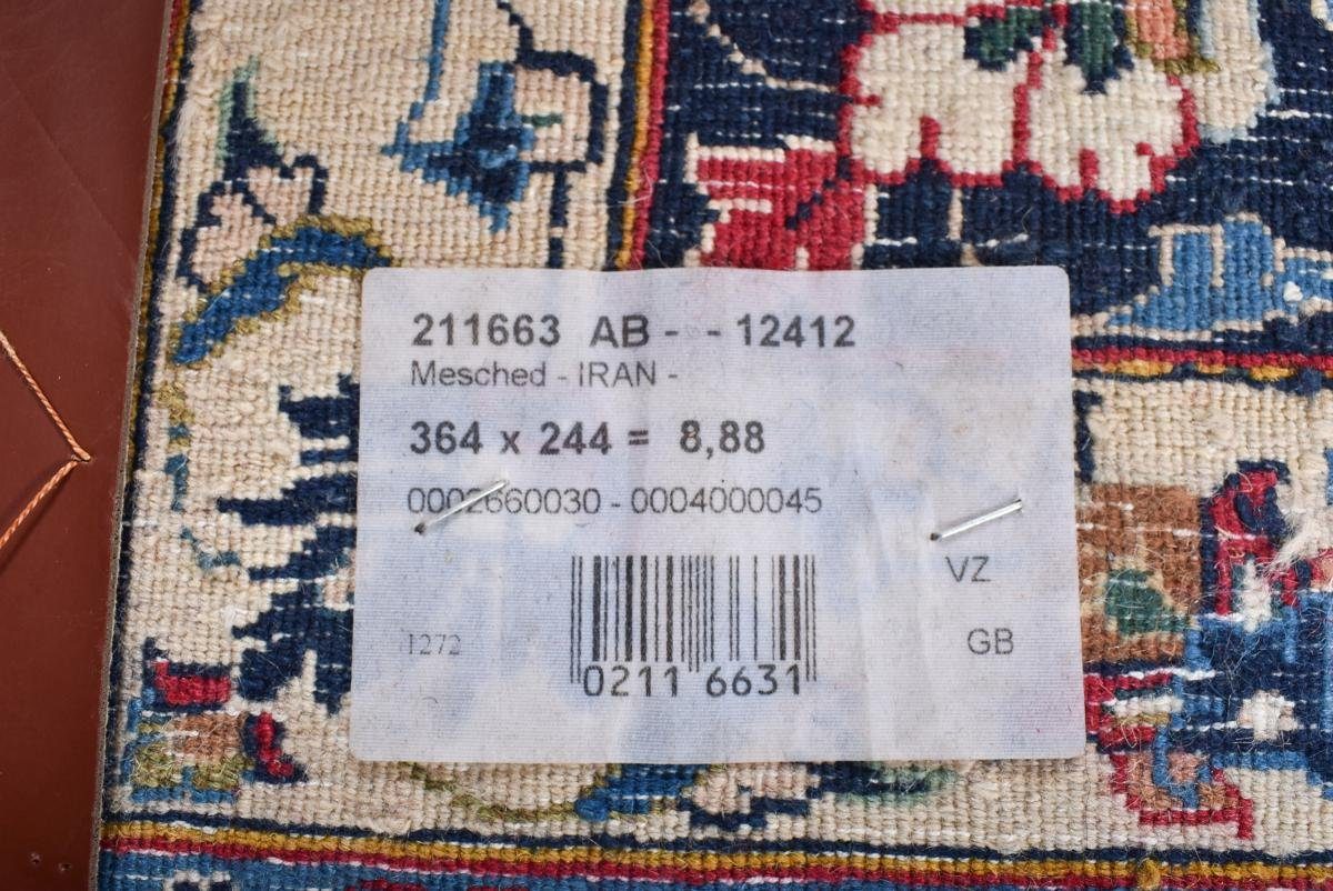 Handgeknüpfter 245x365 12 Perserteppich, Höhe: Orientteppich Trading, Mashhad / Nain rechteckig, Orientteppich mm