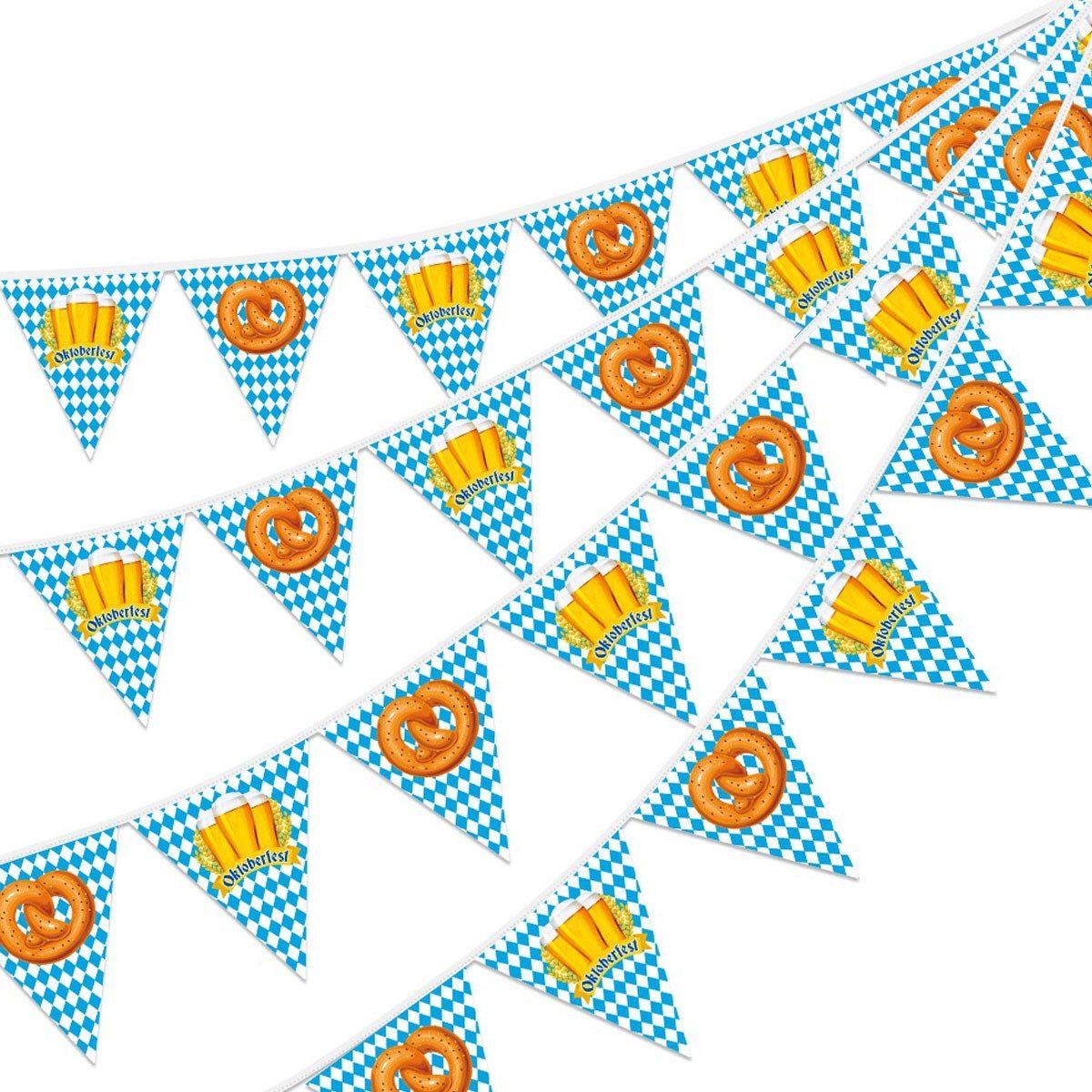 FELIXLEO Flagge 1.5M Oktoberfest Wimpelkette 11 Stück DIY Karton Deko (1-St)