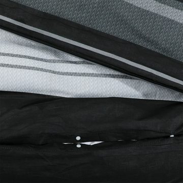 Bettwäsche Bettwäsche-Set Schwarz und Weiß 140x200 cm Baumwolle, vidaXL