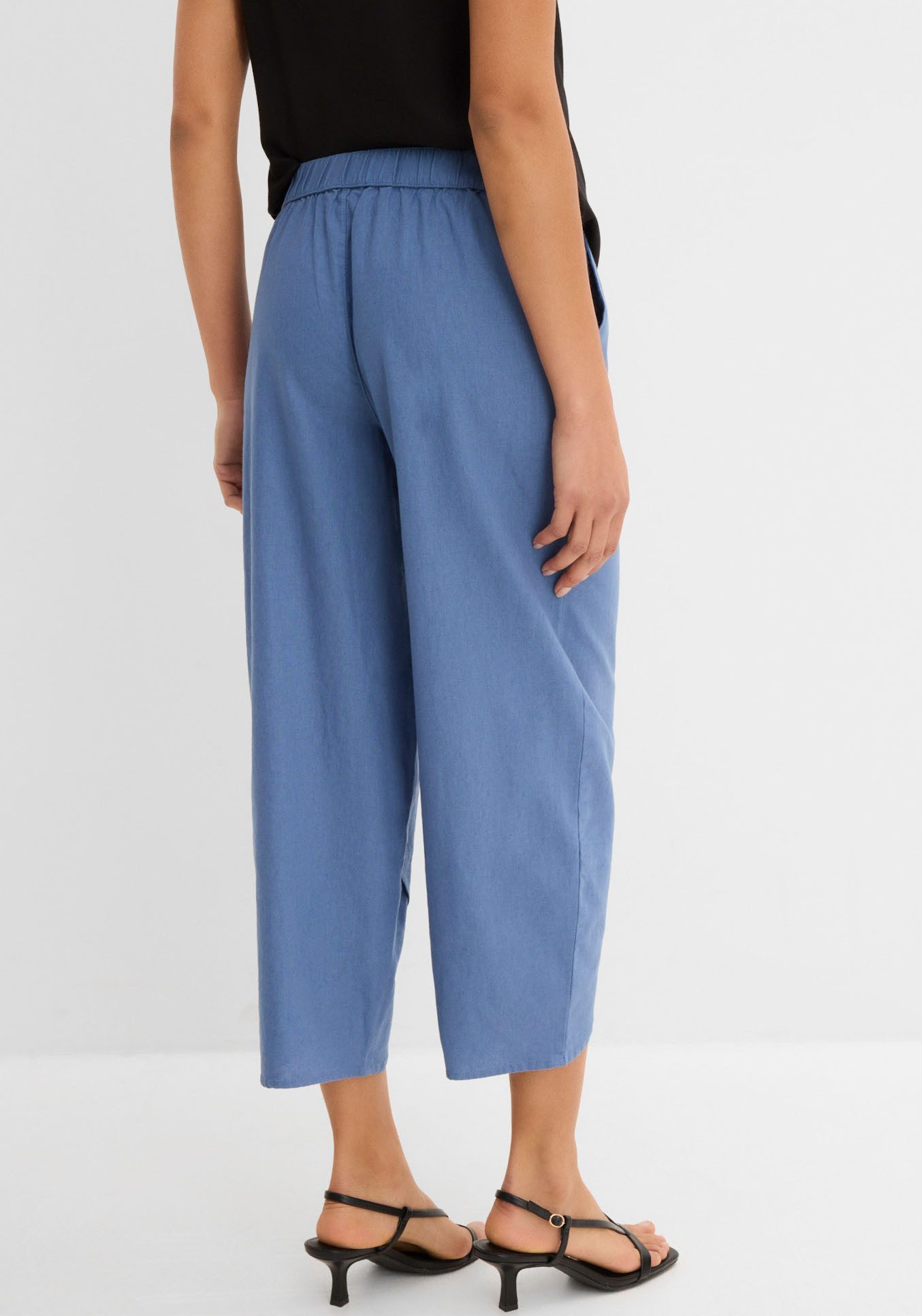 bonprix 3/4-Hose aus Leinen-Mix, mit Seitenschlitzen, Regular Fit, casual Stil