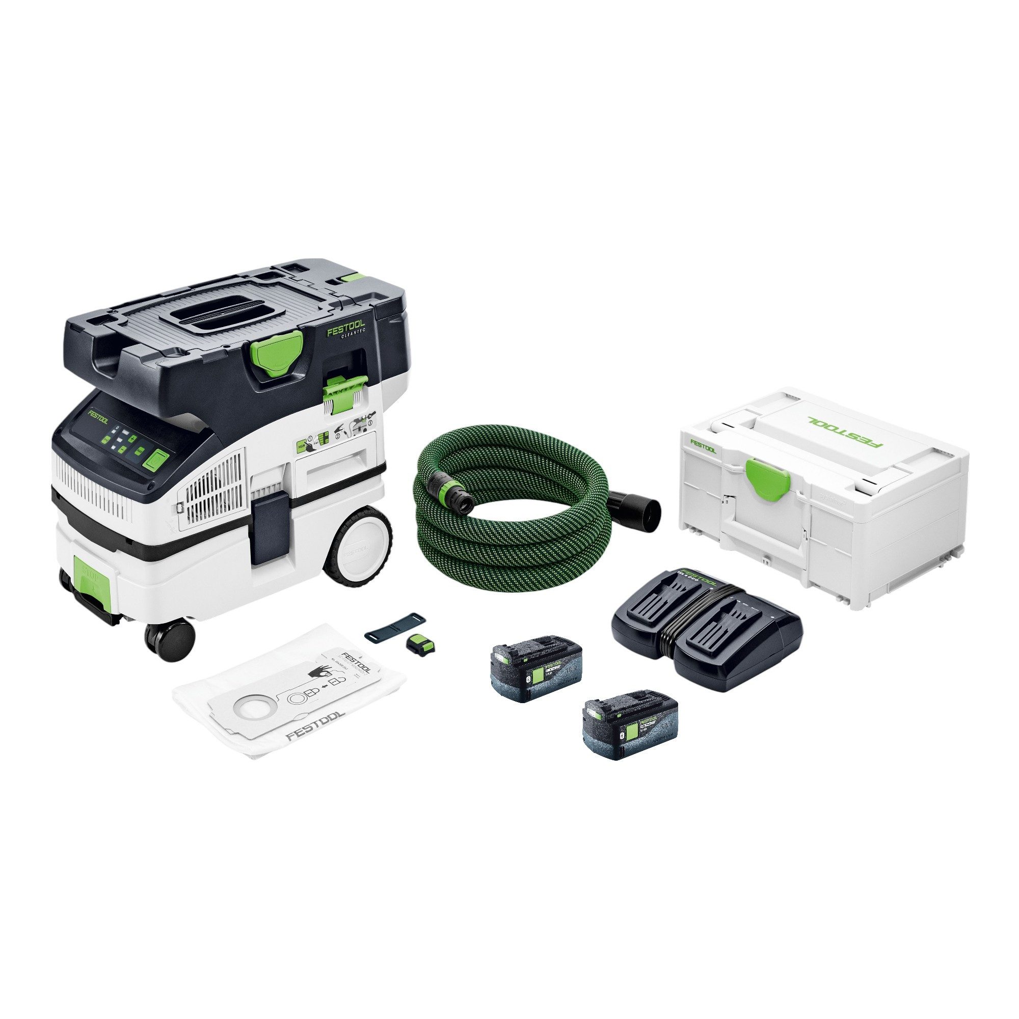 FESTOOL Staubabsauger CTLC MINI I-Basic 36V Staubkl L + 2x Akku 5 Ah + Doppellader
