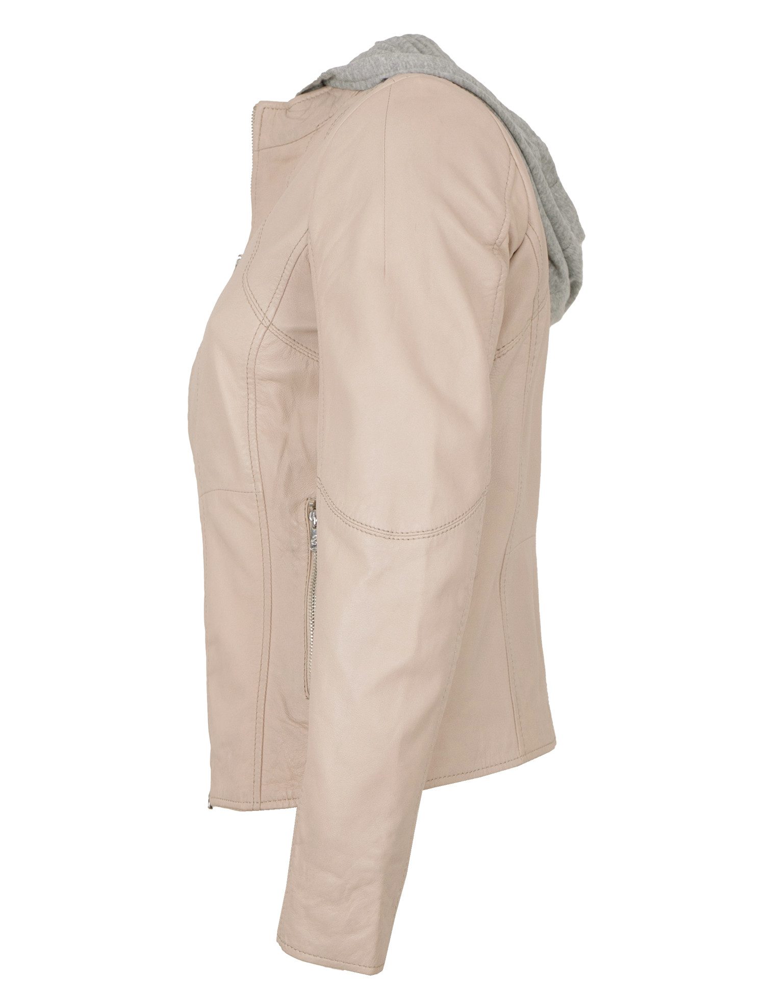 Jilani Lederjacke Aspyn-1 Jilani - Damen Lederjacke Lammnappa Kapuze sand günstig online kaufen