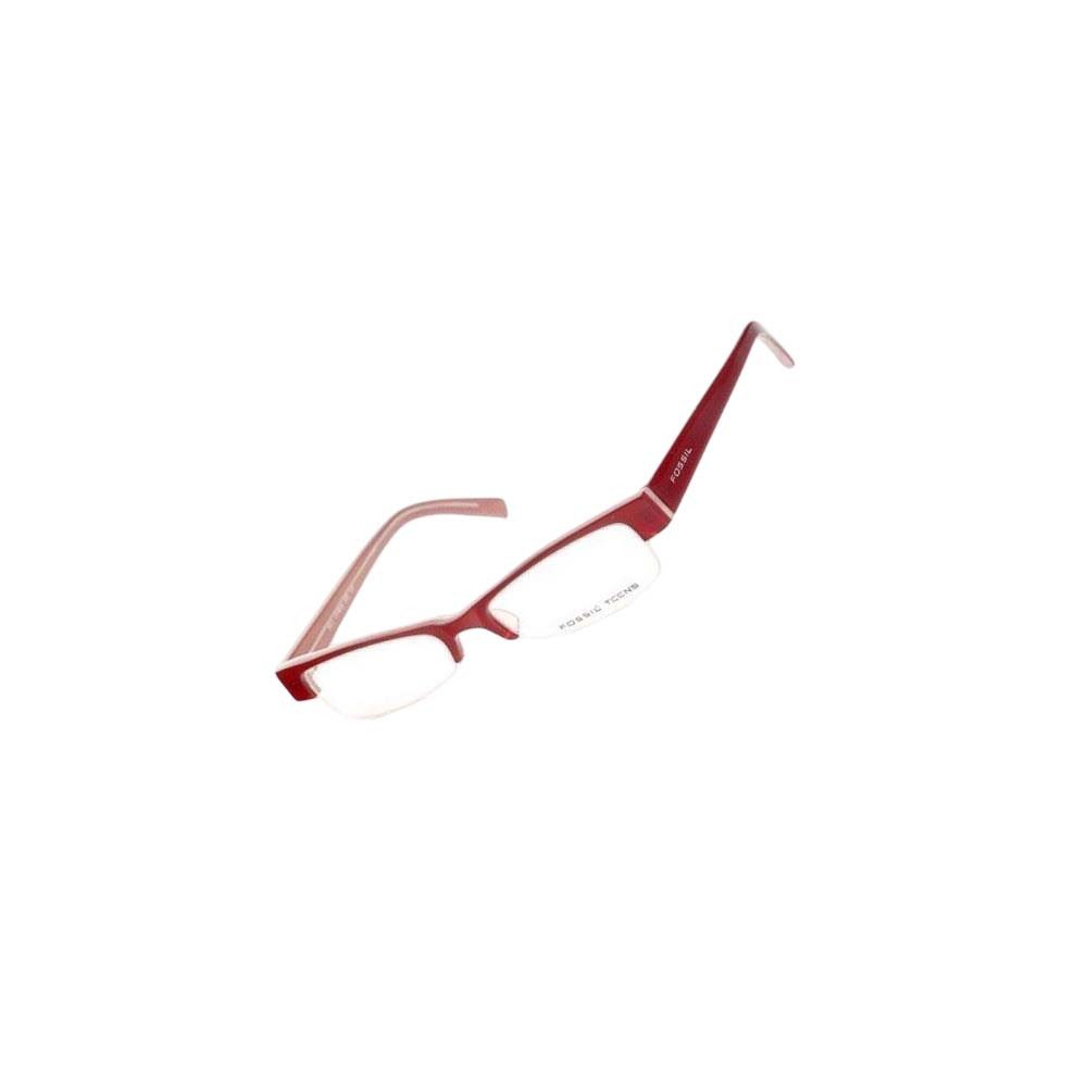 Fossil Brillengestell Korrektionsfassung Brille Kunststoff Rot 46/16/135 - OF4004600, Kunststoff