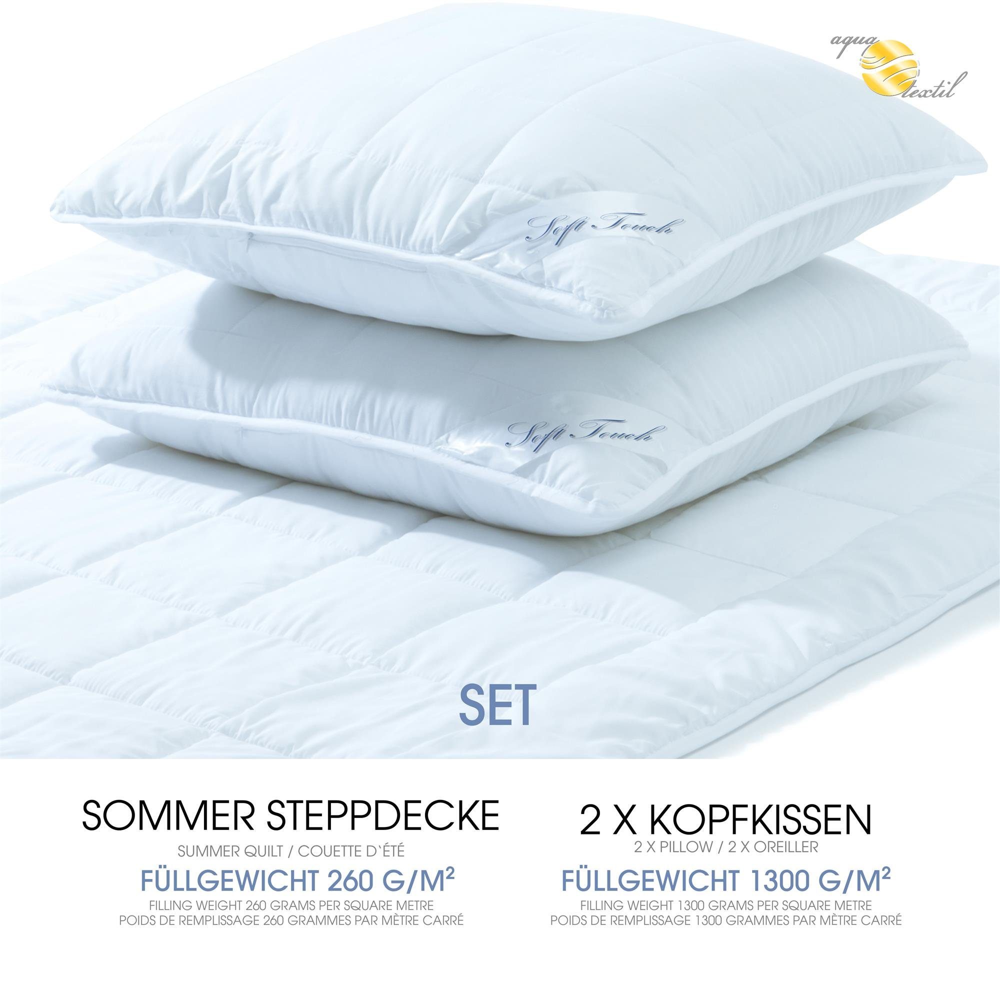 aqua-textil Bettdecke, Kopfkissen + Topper Soft günstig online kaufen