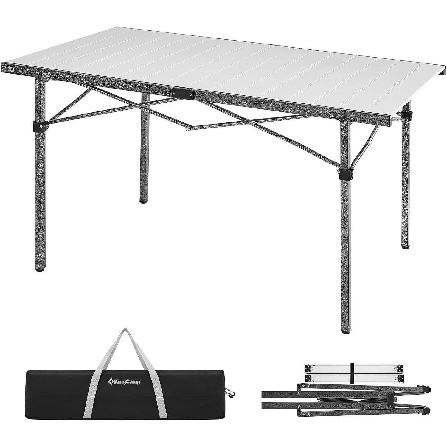 LuxusKollektion Campingtisch Campingtisch klappbar Aluminiumrahmen Tischplatte für 4-8 Personen