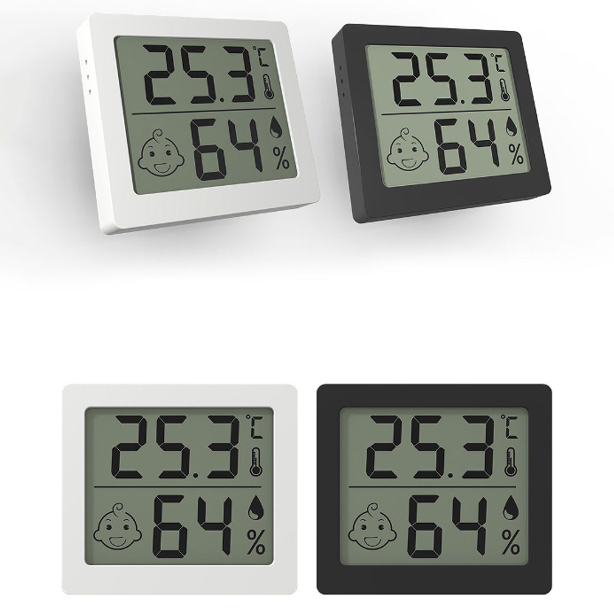 Elektronische Dedom Thermometer, Hygrometer, und Schwarz Thermometer Innenräume, Raumthermometer Thermometer, Haushalte Gärtnereien für Digitalthermometer,