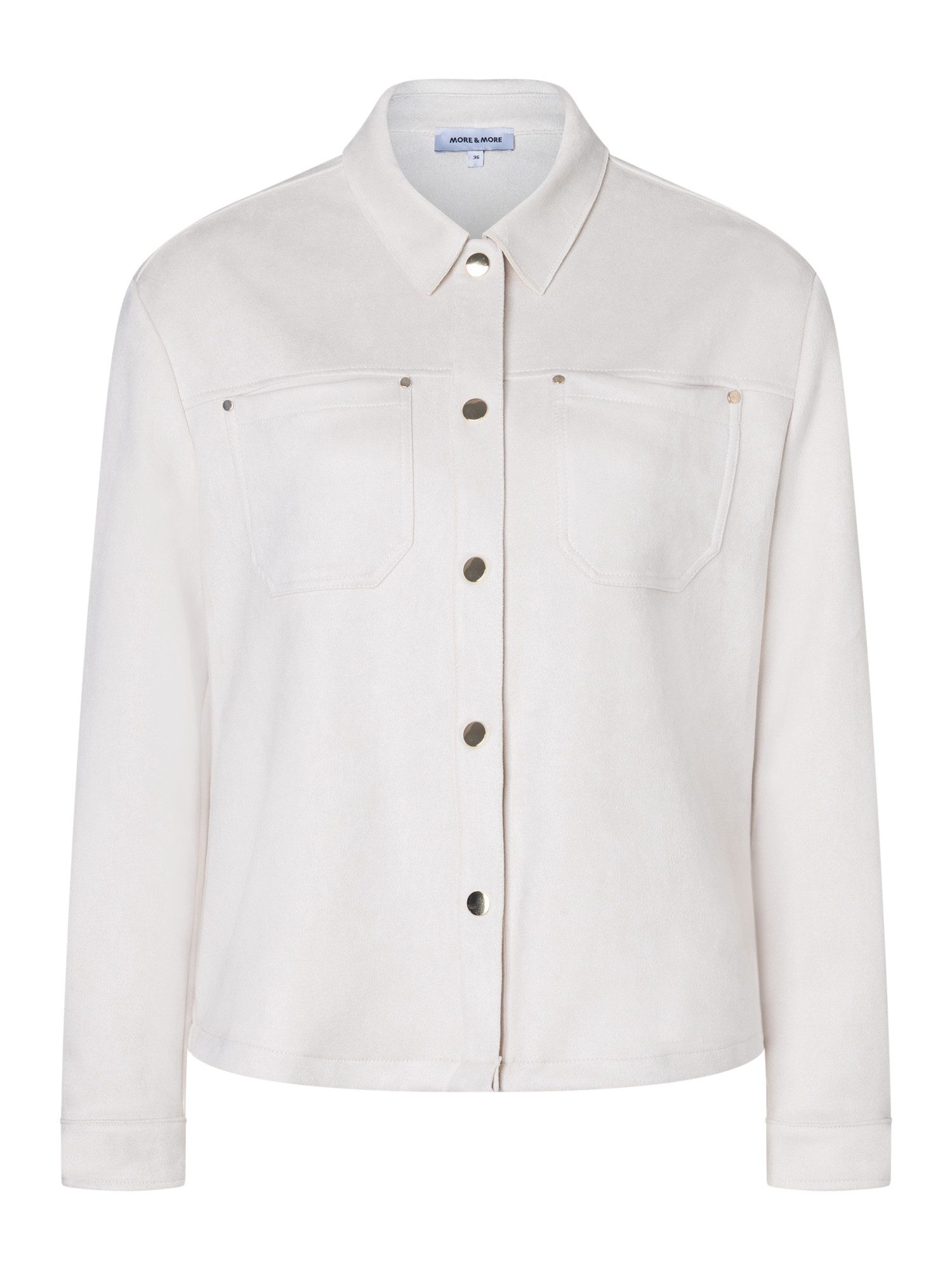 MORE&MORE Langarmbluse super softes Lederimitat