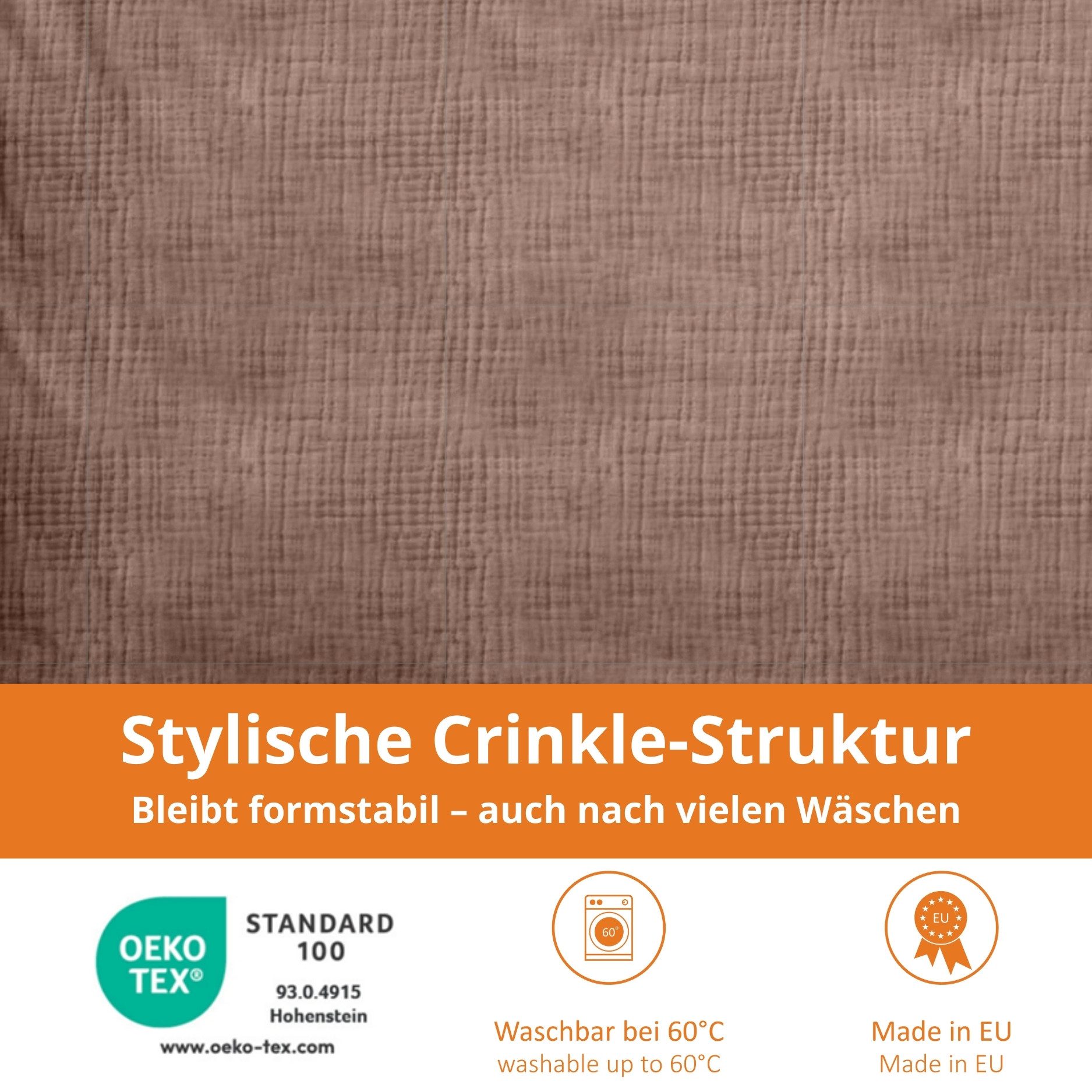 sleepling Bettwäsche Musselin Bettbezug, Musselin, natürlicher Knitter-Look – Bild 4 von 5
