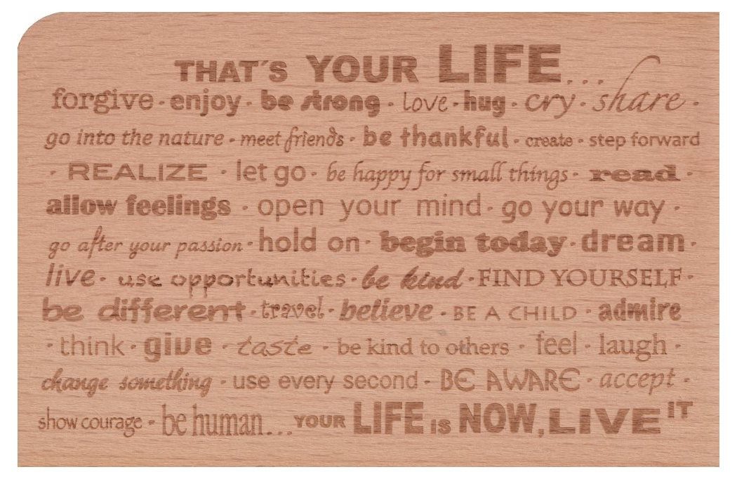 holzpost GmbH Postkarte Holzpostkarte "That's Your Life..."