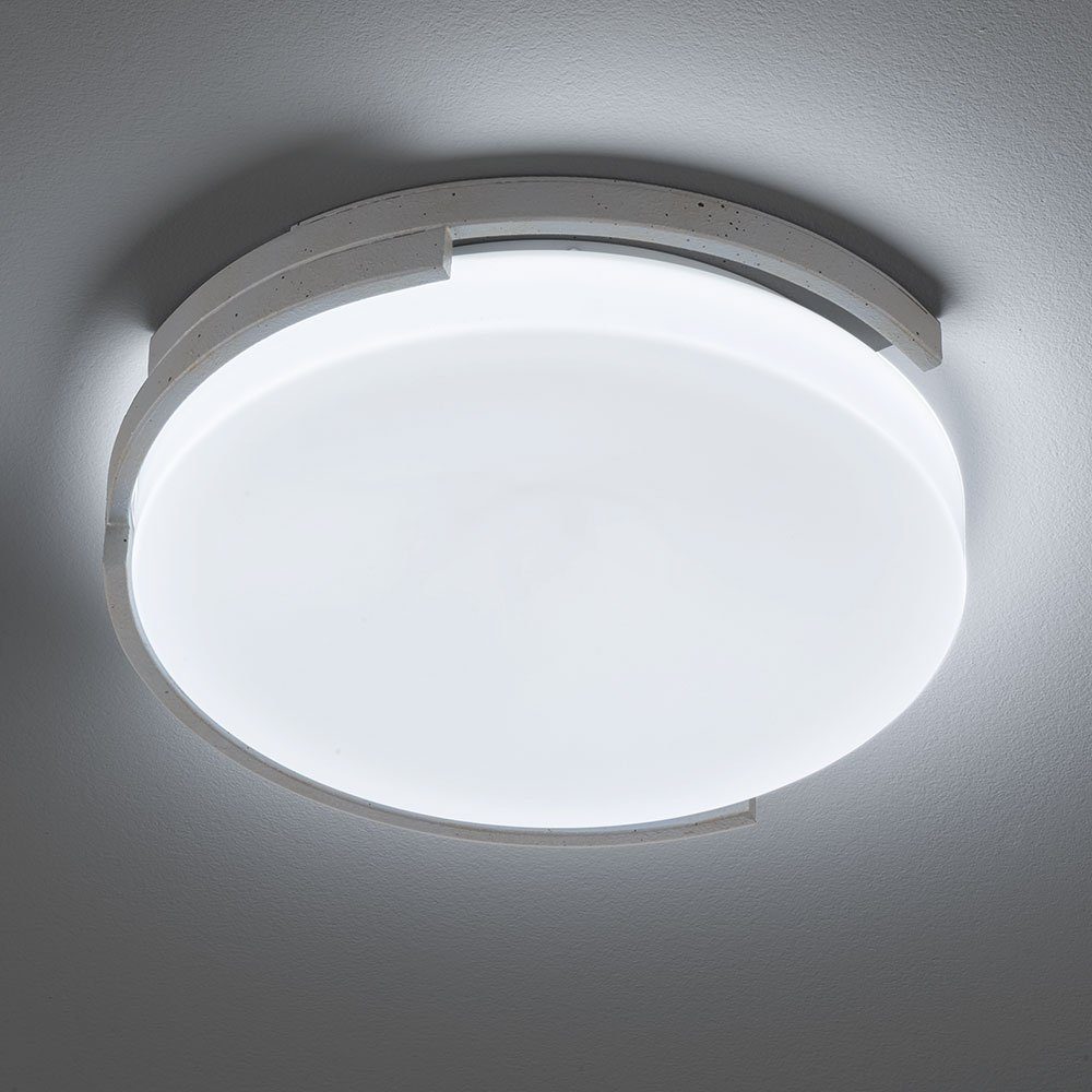 LED LED Metall Warmweiß, Deckenleuchte, fest Schlafzimmerlampe Deckenlampe Deckenleuchte Grau verbaut, Weiß etc-shop LED-Leuchtmittel