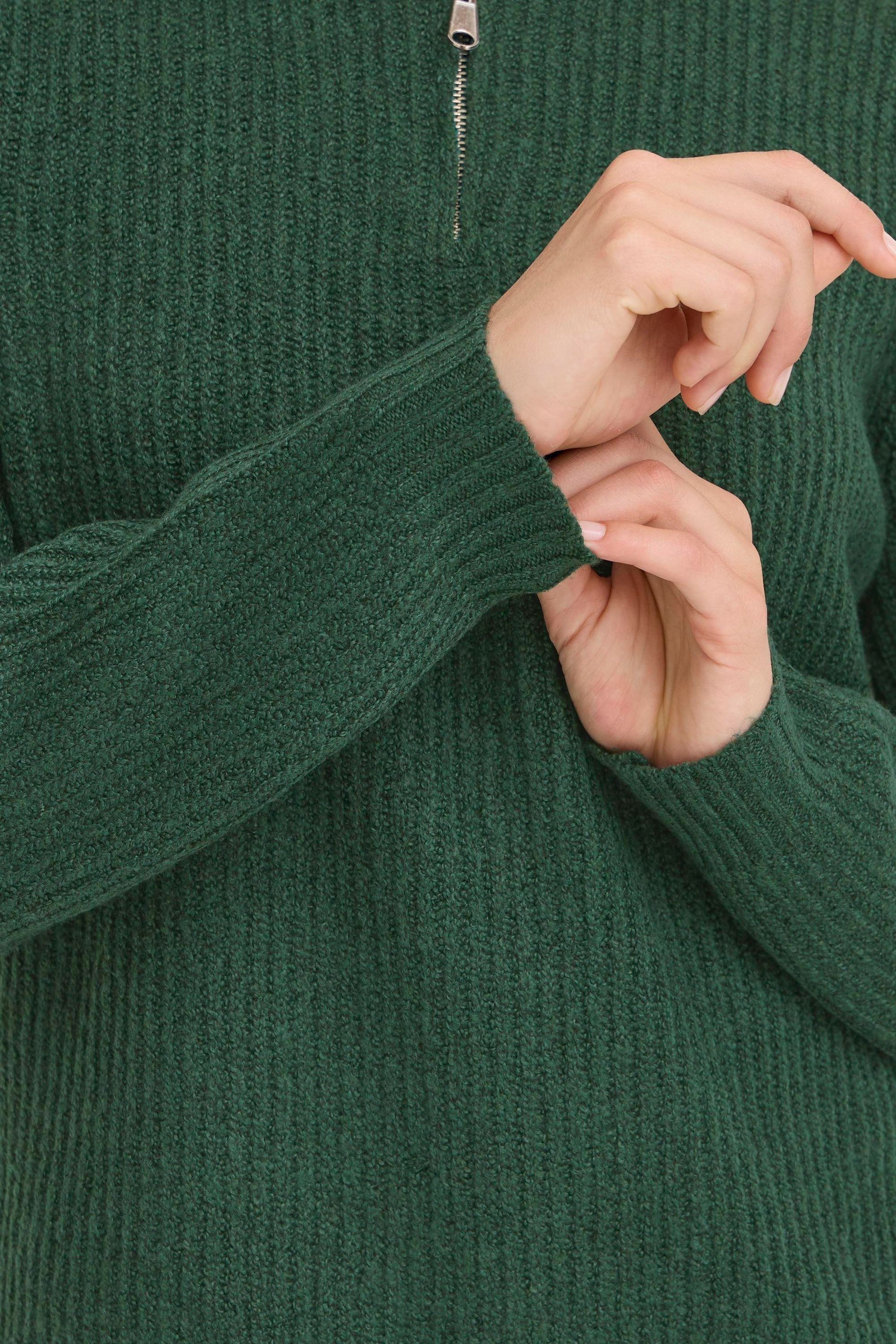 OXMO Troyer OXBallino Modischer Grobstrick-Pullover mit Troyerkragen