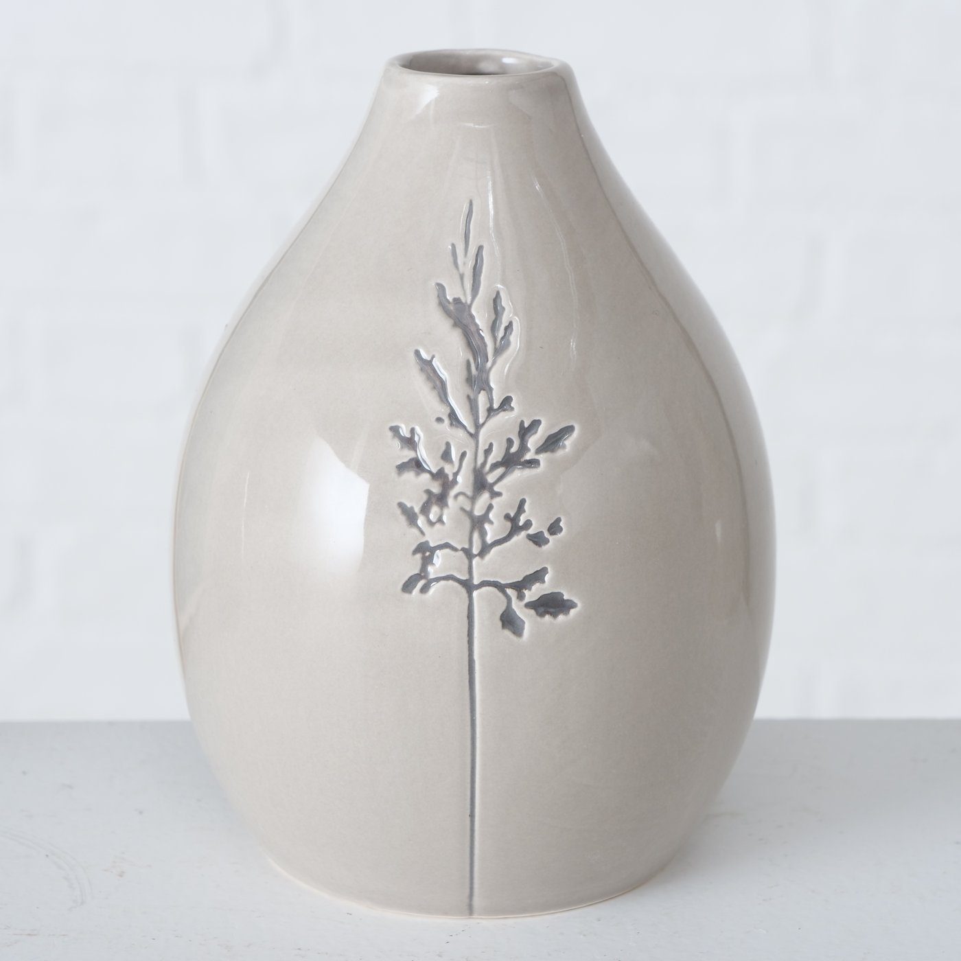 Keramik "Gräser" Dekovase St) Set Vase aus BOLTZE in grau, (3 3er