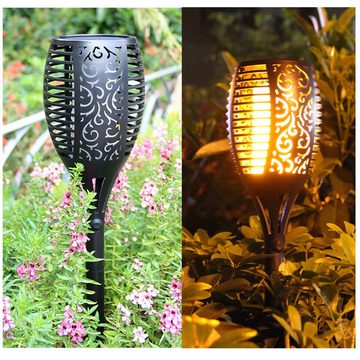 PRECORN LED Gartenfackel Gartenbeleuchtung LED Solar Fackeln Solarleuchte Gartenleuchte Flammen