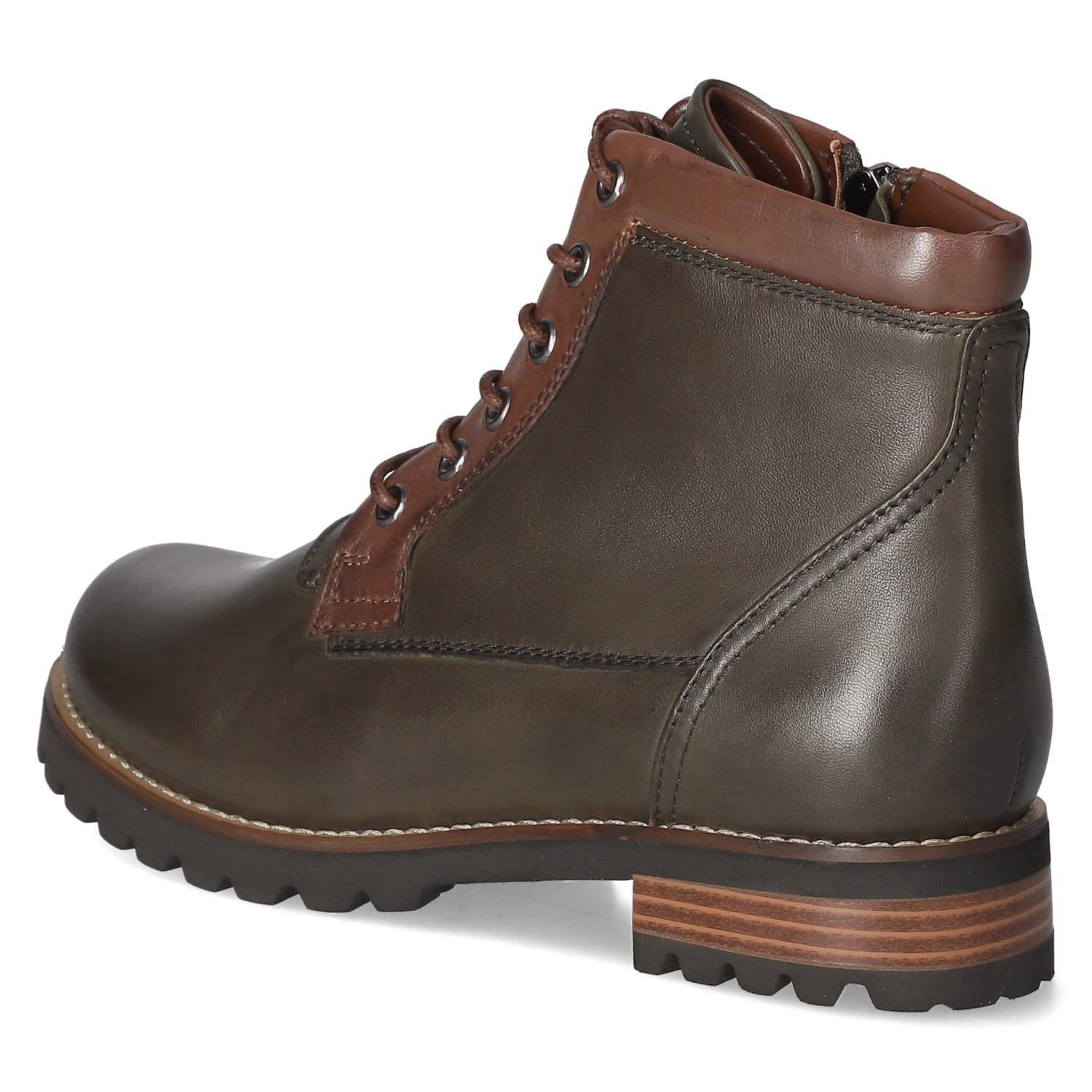 Kaerlek Kaerlek Layla 02/new Muscio/Noce Damen Glattleder green Schnürstiefel