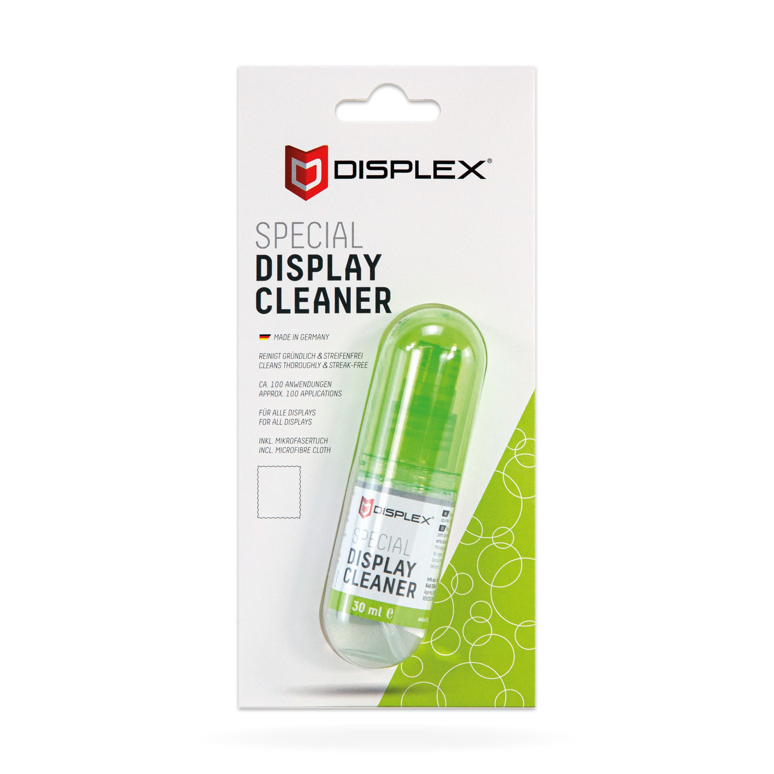Displex Flüssiger Displayschutz DISPLEX Special Display Cleaner, 30ml Spray mit Mi