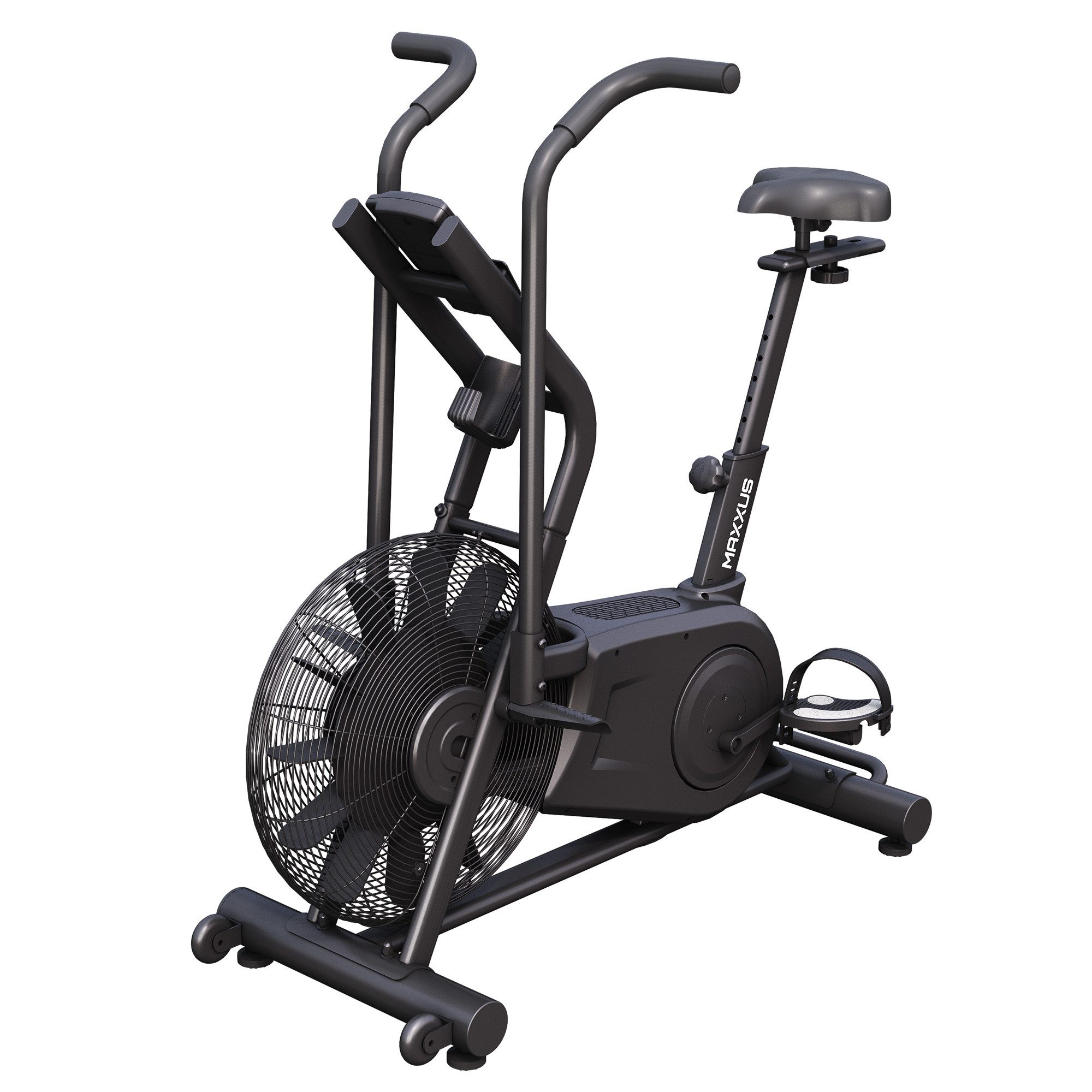 MAXXUS Heimtrainer MAXXUS AirBike Luftwiderstand, 8 Modi, LCD, 130 kg CE (mit 5 kg Stahlschwungrad und progressivem Luftwiderstand), 8 Trainingsmodi, Watt/RPM-Tracking