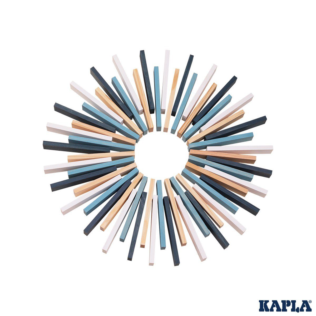 KAPLA® Bausteine 200er Box Winter Holzplättchen in unterschiedlichen Farben Spielbausteine