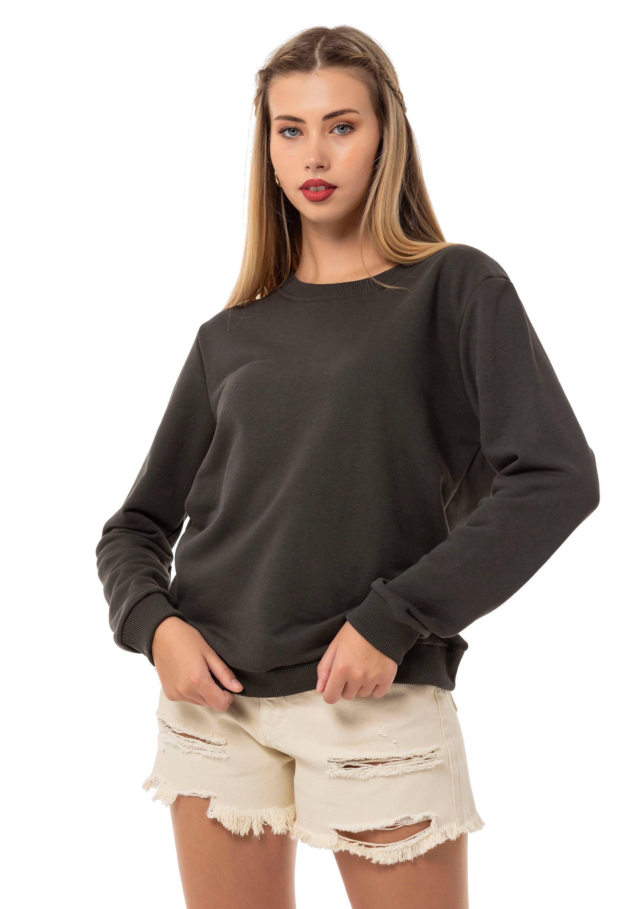 RedBridge Sweatshirt Rundhals Qualität Premium Khaki Pullover