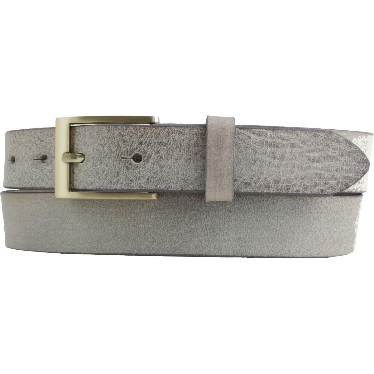 Ledergürtel Herren-Gürtel aus weichem Vollrindleder Vintage-Look 3 cm - Leder-Gürt