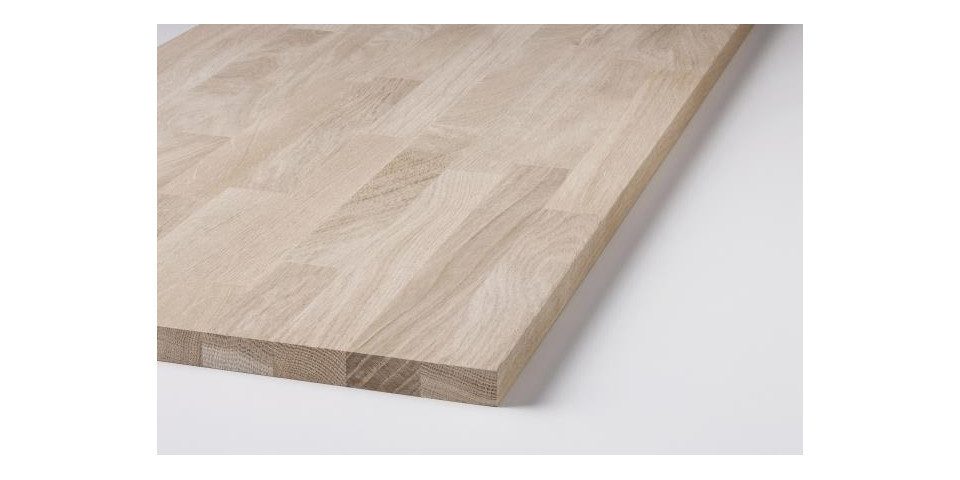 iWerk Tischplatte Leimholzplatte Eiche natur 80 x 40 cm 18 mm