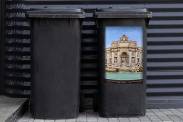 MuchoWow Wandsticker Rom - Trevi-Brunnen - Wasser (1 St), Mülleimer-aufkleber, Mülltonne, Sticker, Container, Abfalbehälter