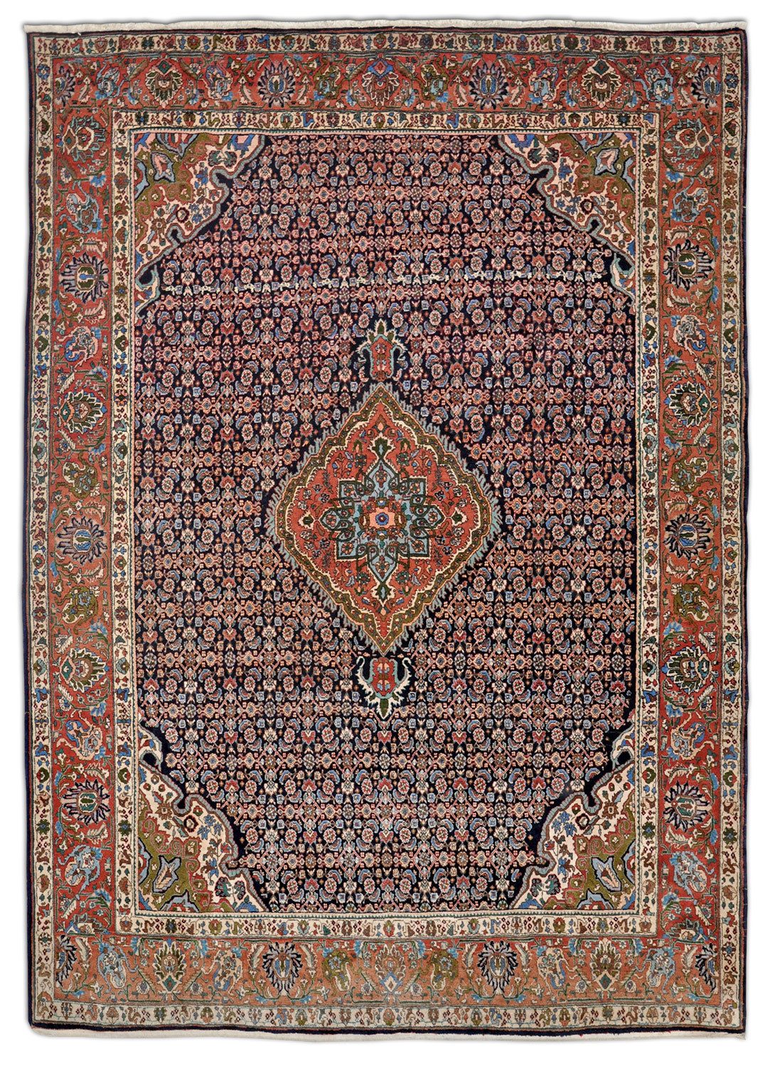 Thomas Orientteppich Kurden Bidjar Perserteppich, Herati-Muster