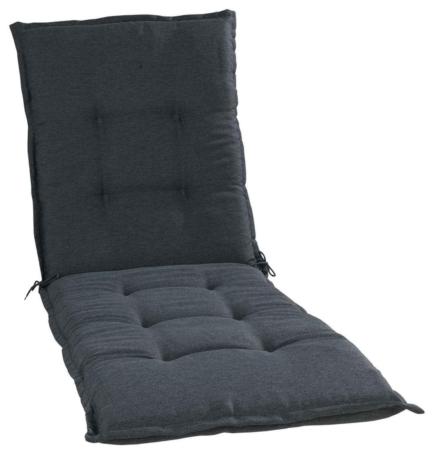 GO-DE Liegenauflage OREGNA, B 60 x L 190 cm, Grau, Gartenliegeauflage, Gartenauflage für Gartenliege