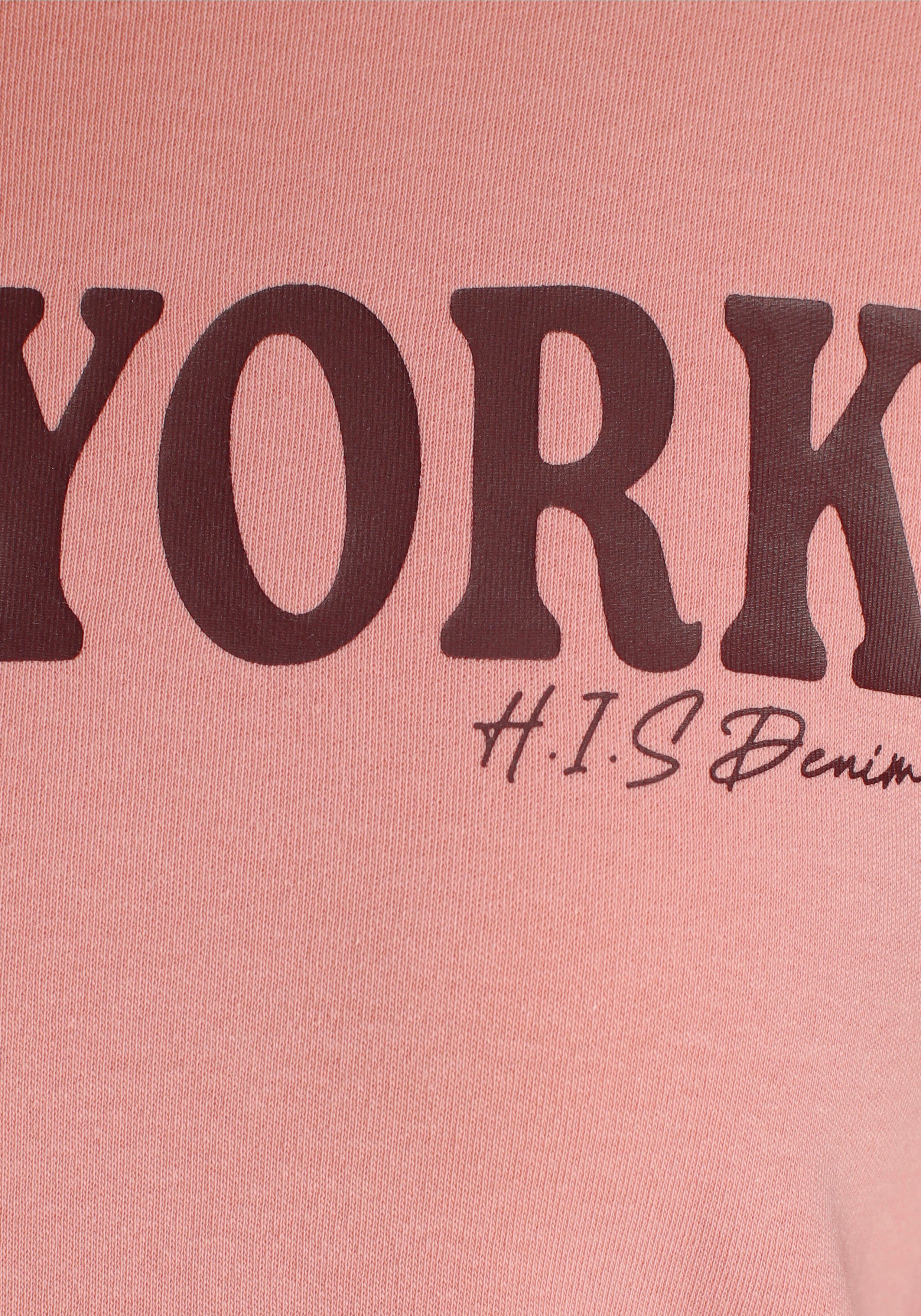Print New-York vorne mit 3/4-Arm-Shirt H.I.S