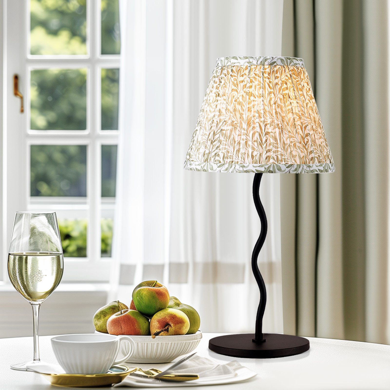 STANBOW Tischleuchte Nachttischlampe S-förmige Tischlampe aus Eisen, schwar günstig online kaufen