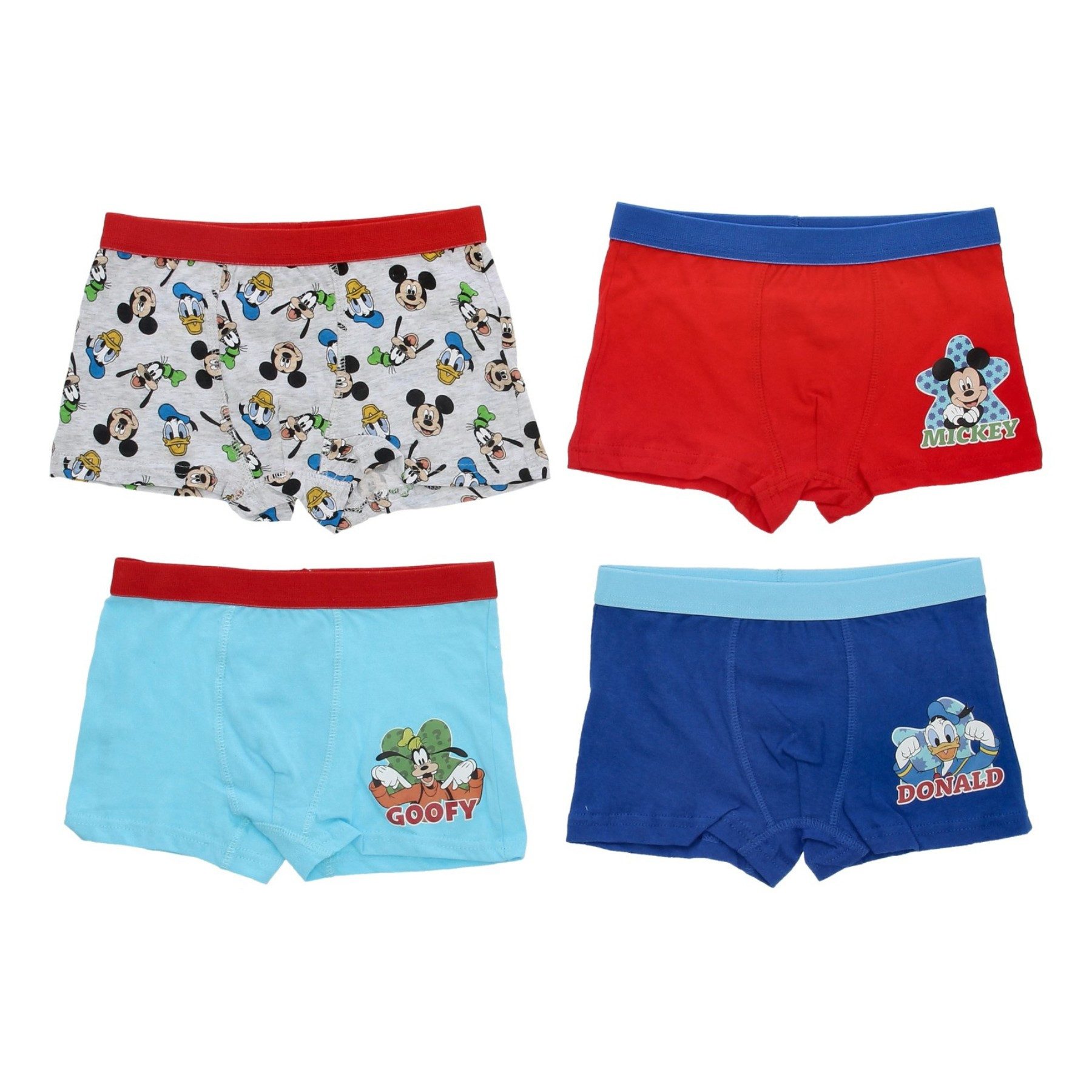Disney Mickey Mouse Boxershorts für Kinder 4er Pack Unterwäsche aus Baumwolle (4-St)