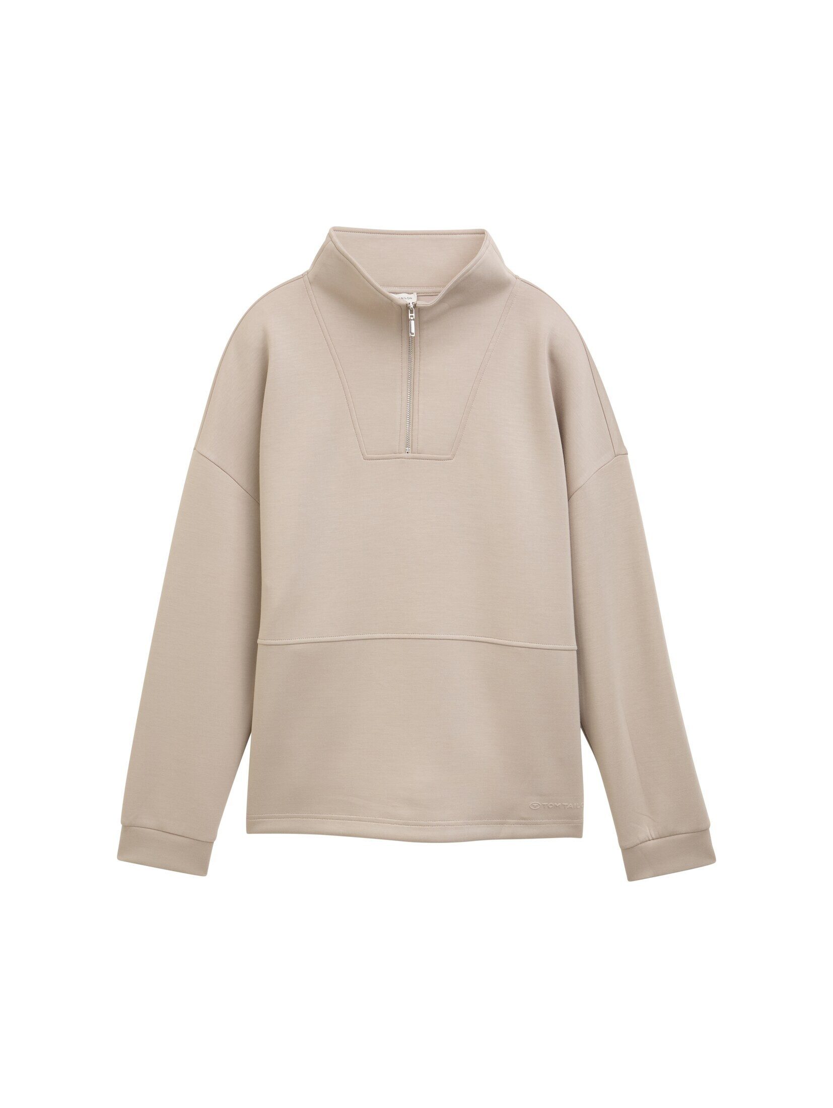 TOM TAILOR Sweatshirt Scuba Troyer Sweatshirt günstig online kaufen