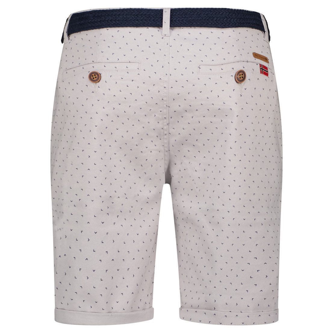Geographical Norway Chinos Chino Shorts kurze Hose Bermuda Knielang Stoff bequem mit Gürtel short