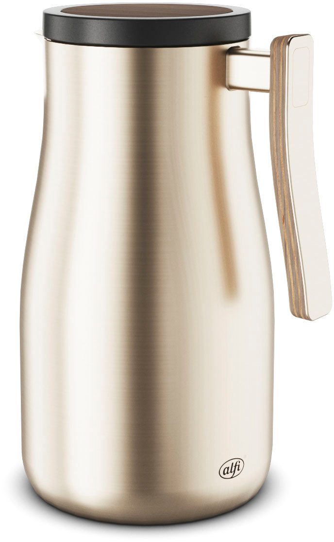 Alfi Isolierkanne STUDIO ALLURE, aus doppelwandigem Edelstahl, 1 l, (1-St), 12h heiß & 24h kalt, ergonomischer Griff, große Öffnung