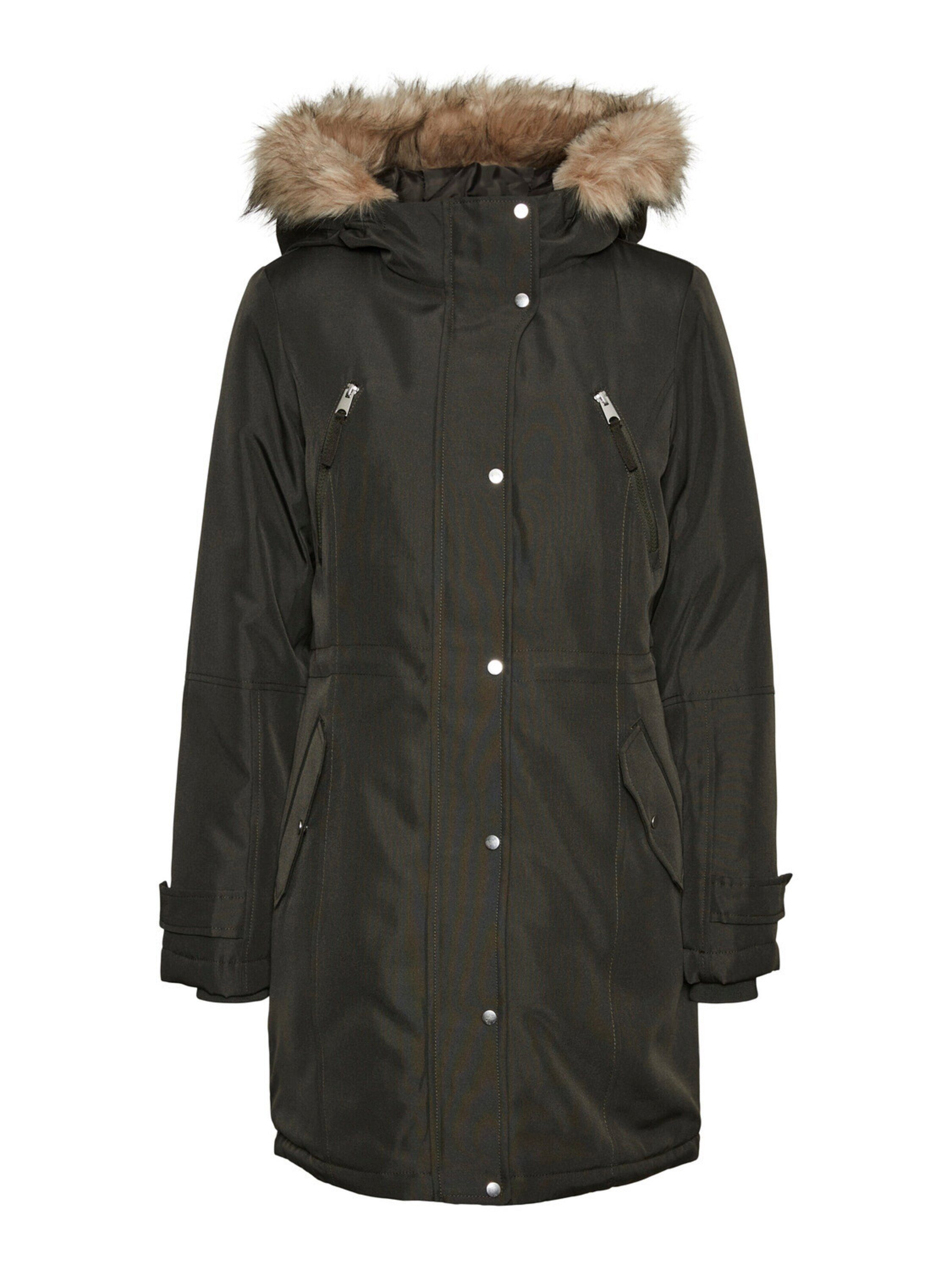 Vero Moda Parka Track (1-St), Kapuze mit Kunstfellbesatz