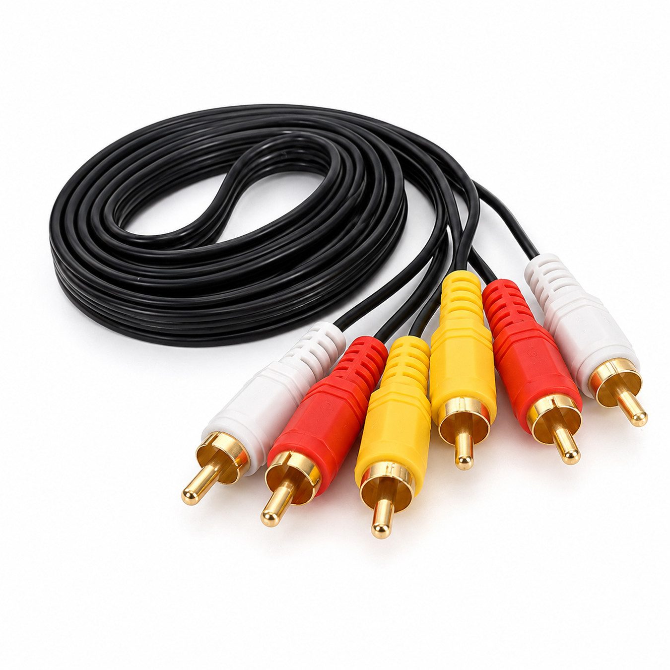 Bolwins P38 150cm Cinch Audio Video AV Kabel Composite Video TV Camcorder DVD Audio- & Video-Kabel, 3RCA Stecker, 3RCA Stecker (150 cm), Plug & Play, für Camcorder, DVD-Player & Fernseher