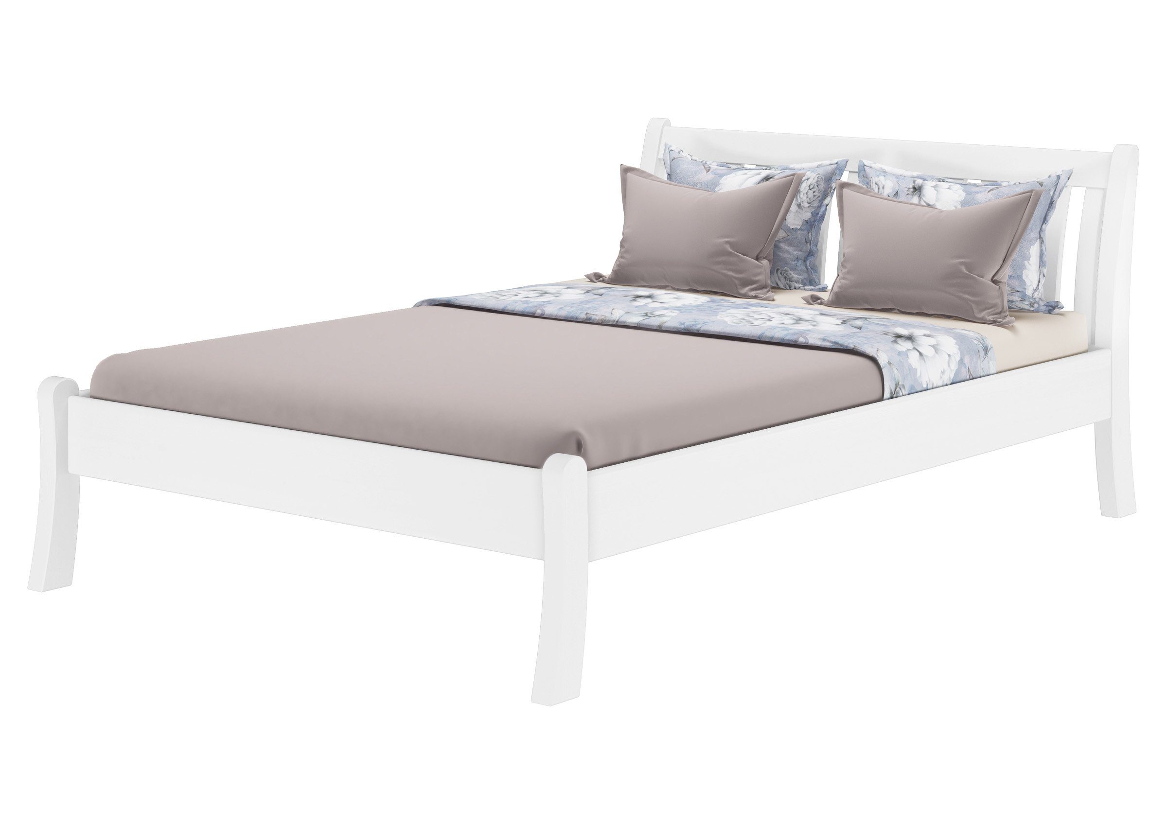 ERST-HOLZ Bett Weißes Geschwungenes Französisches Bett günstig online kaufen