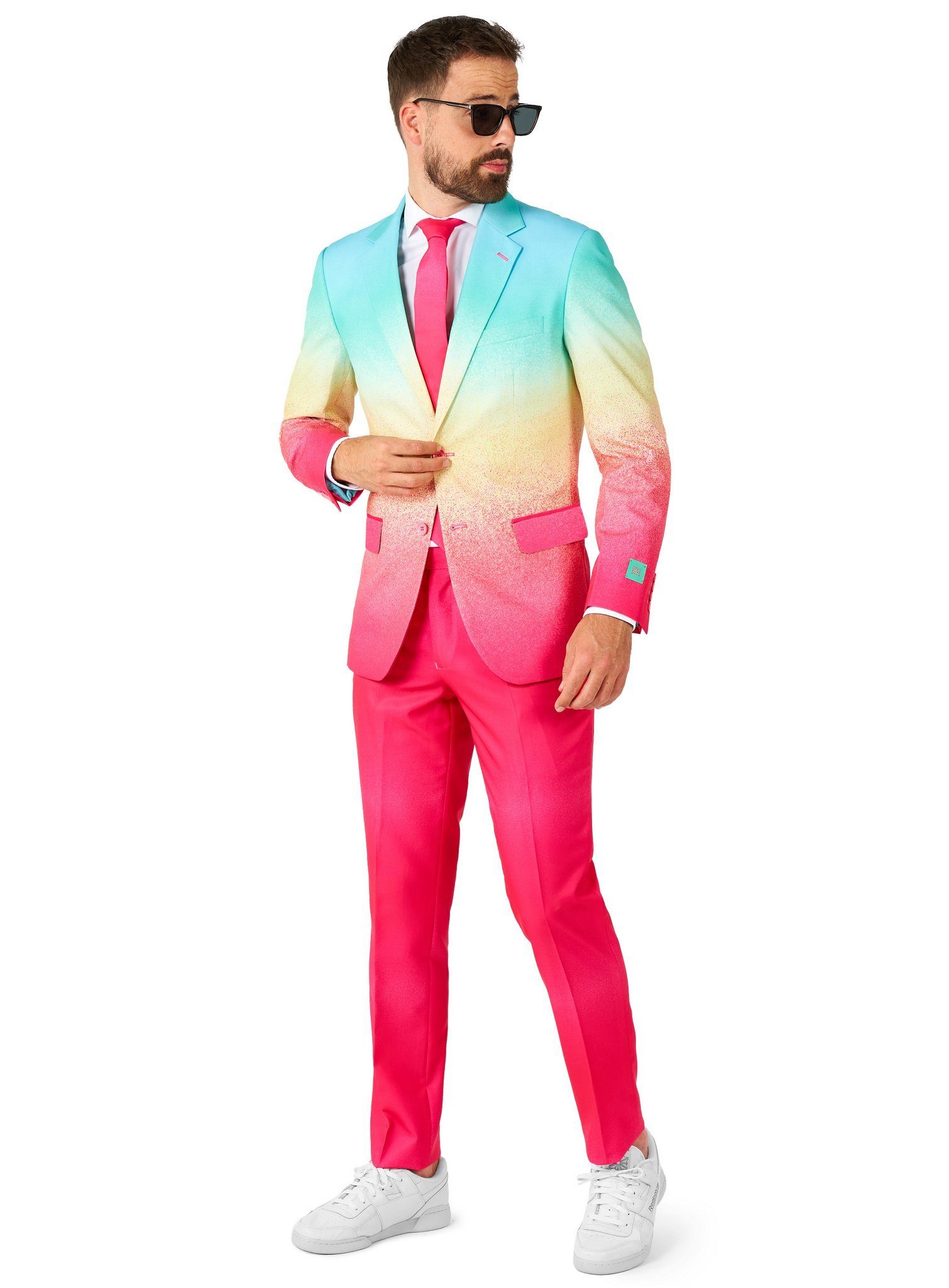 Opposuits Partyanzug Funky Fade Anzug, Anzug mit fließendem Farbverlauf für freshe Typen