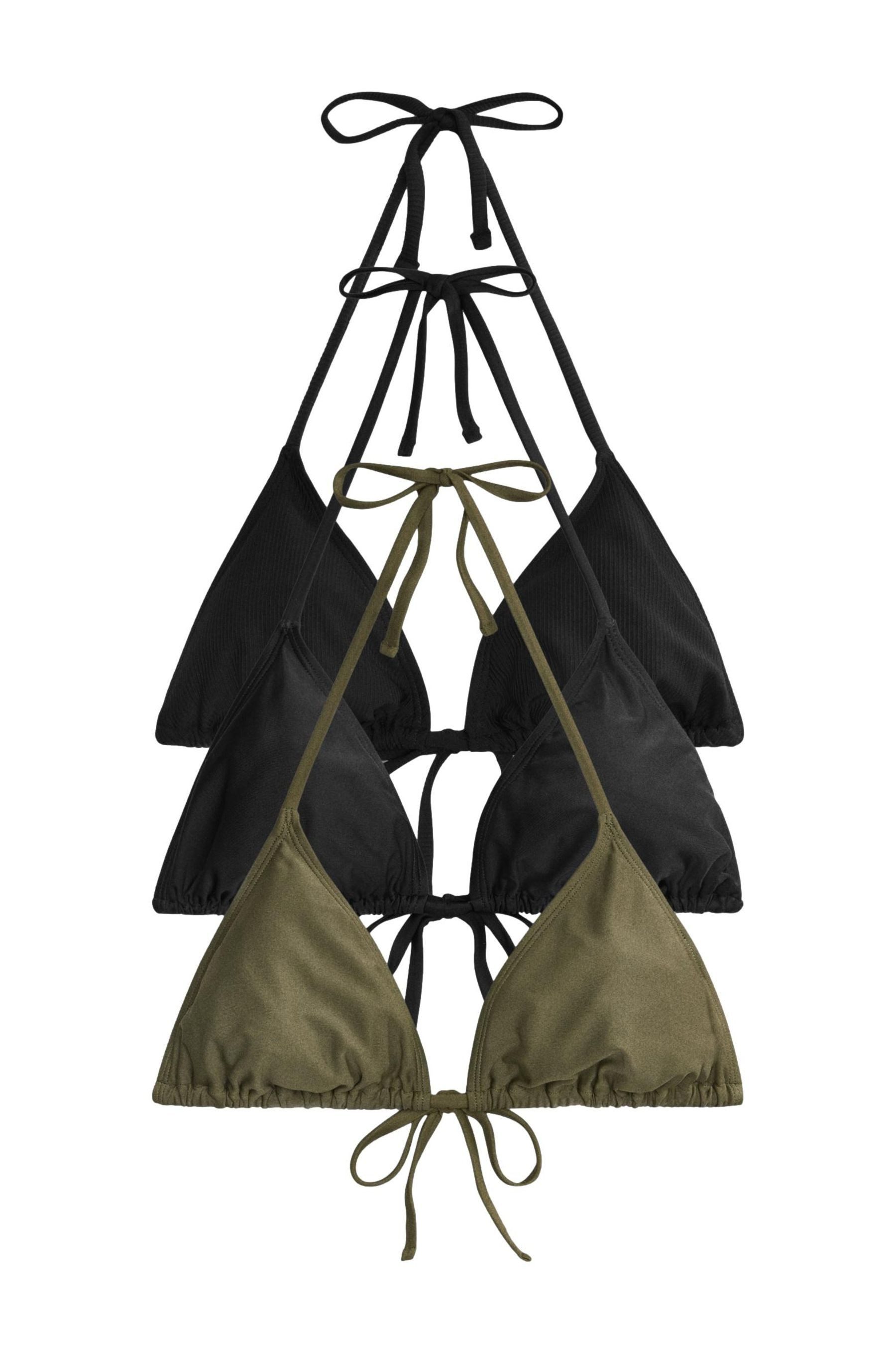 The Set Triangel-Bikini-Top The Set Triangel-Bikinitops zum Binden, 3er-Pack (3-St)