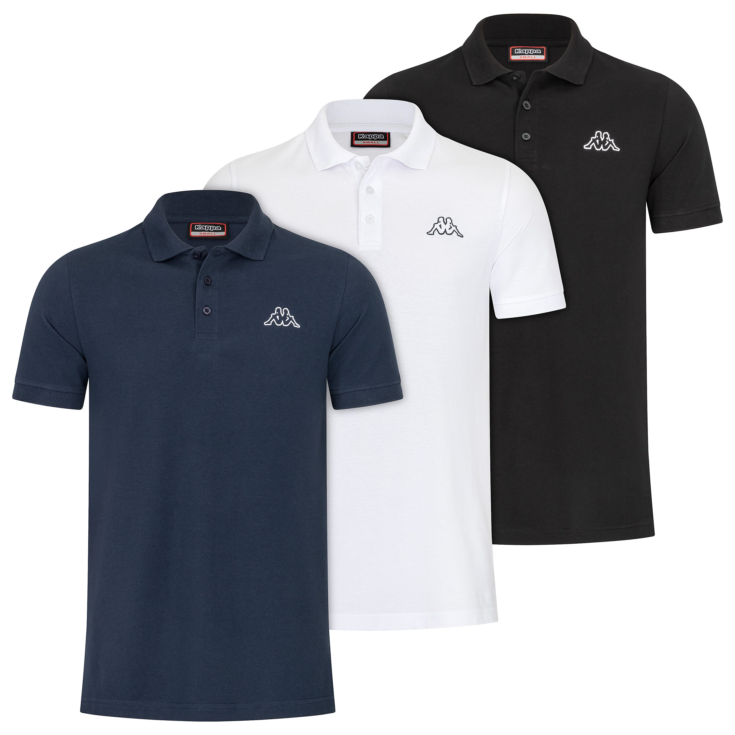 Poloshirt Kappa Herren Polo VELEOT 3 Polo Shirt 3er-Pack s/s 707408