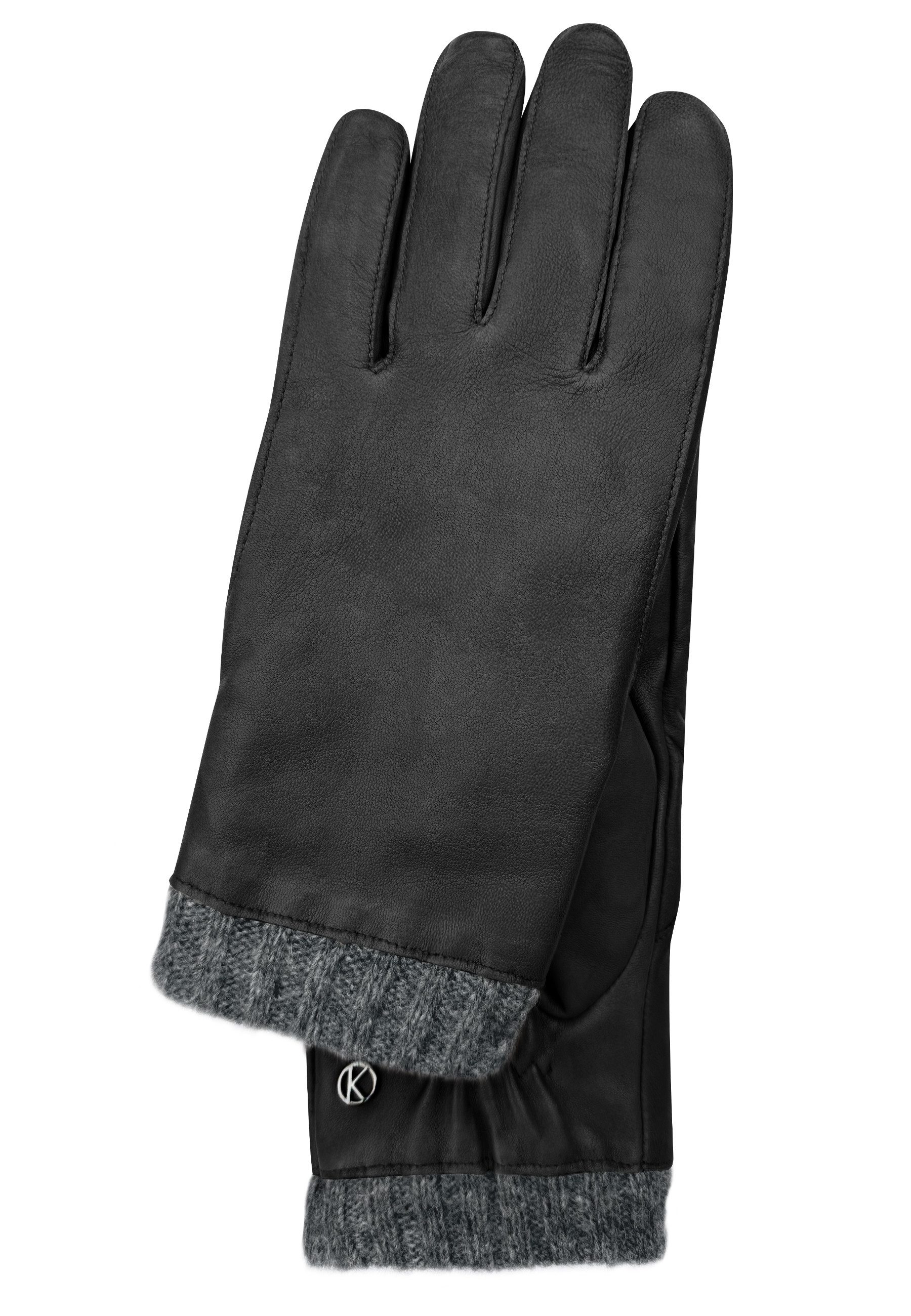 KESSLER Lederhandschuhe RASMUS (Paar, 1-St., Перчатки) Leather Working Group zertifiziertes Leder, warmes Kunstfellfutter