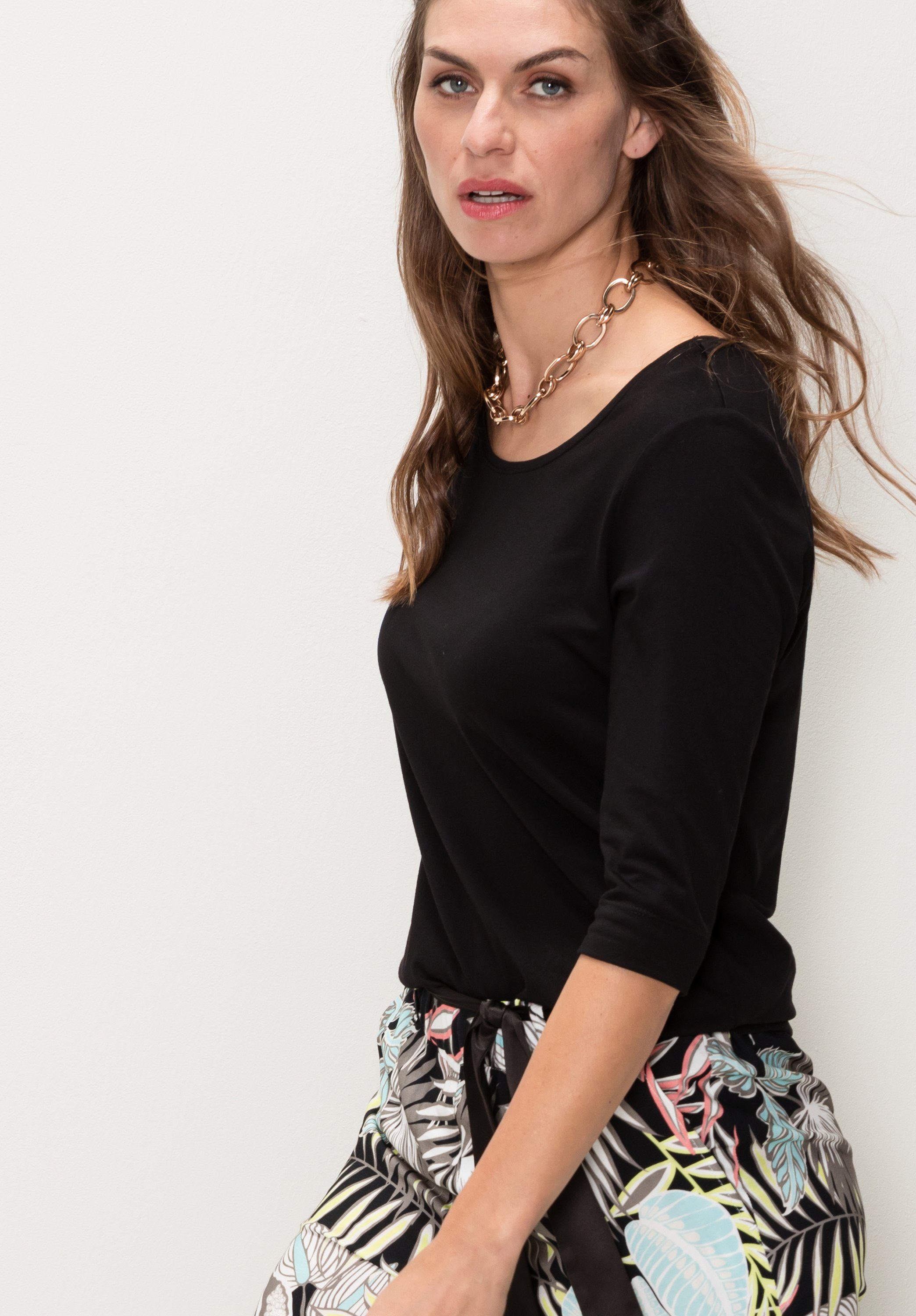 bianca Kurzarmshirt DIELLA im cleanen Look mit verlängertem Halbarm