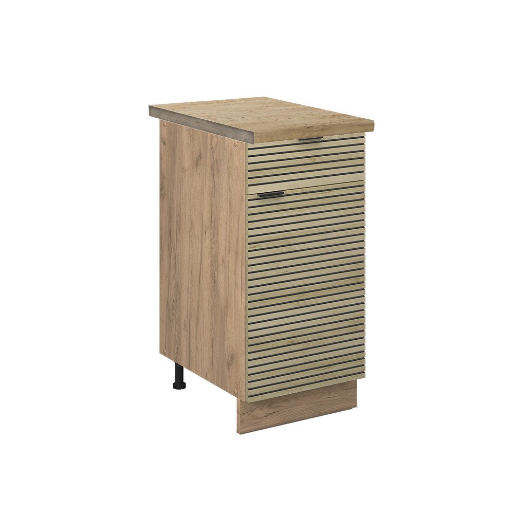 Vicco Unterschrank Fame-Line, Eiche Paneel/Goldkraft Eiche, günstig online kaufen