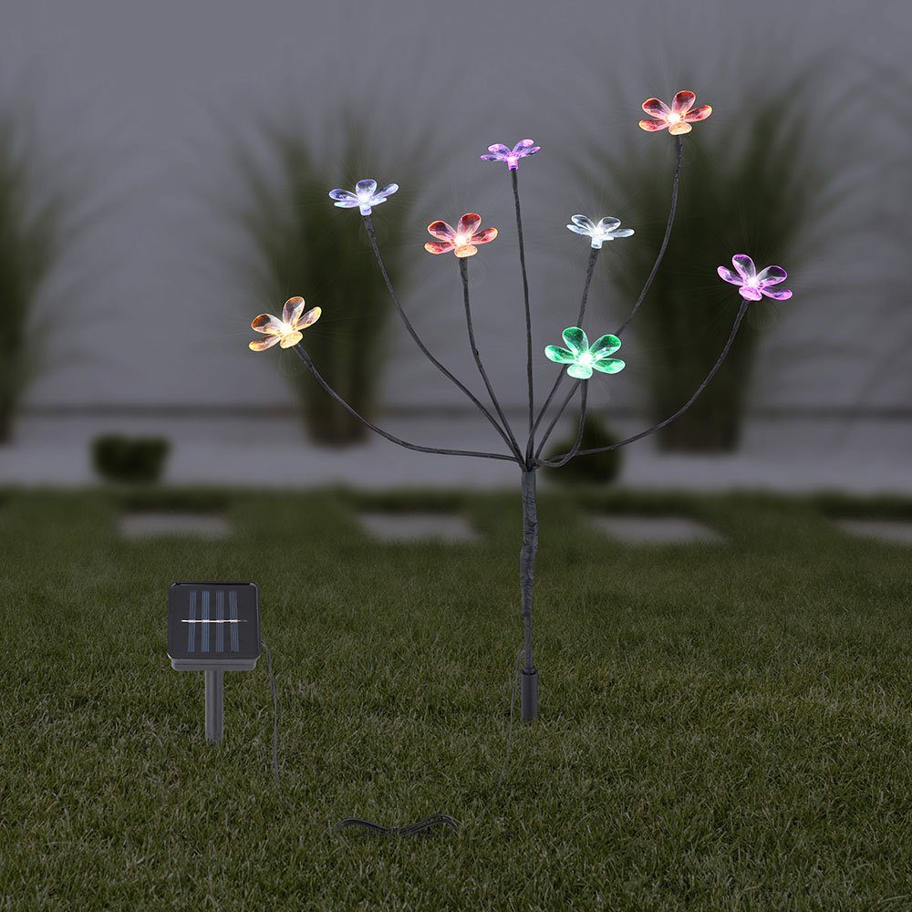 Solar Solarlampen Lampe mit LED Solarleuchte etc-shop Solarleuchte, Outdoor Außen für LED-Leuchtmittel verbaut, fest Gartendeko