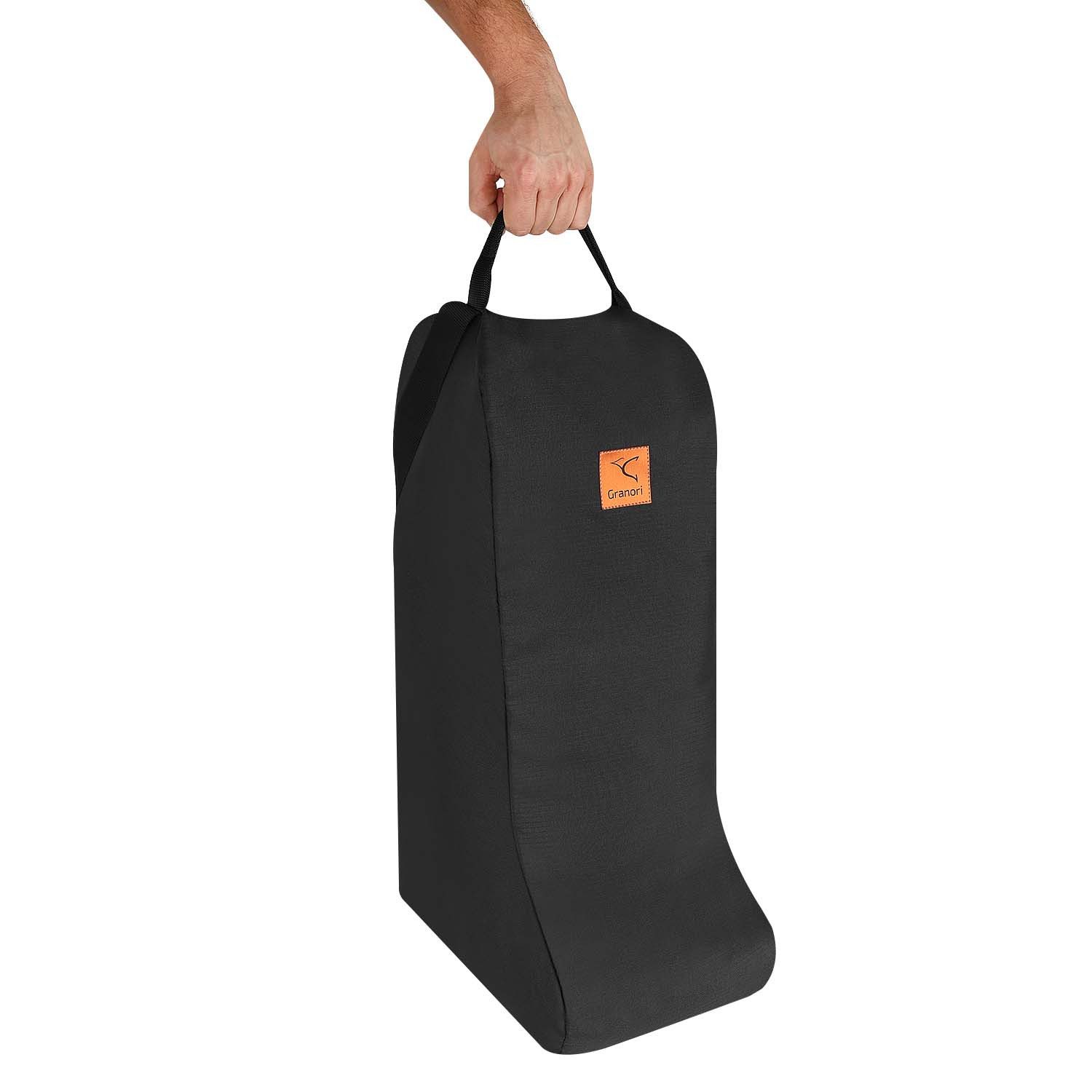 Granori Tragetasche für Reitstiefel, Stiefeletten und Chaps (Stiefeltasche), mit Schultergurt und großer Öffnung zur bequemen Handhabung