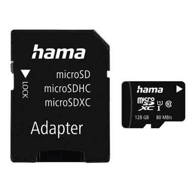 Hama microSDHC/XC Class 10 UHS-I 80MB/s + Adapter/Mobile Speicherkarte (128 GB, UHS-I Class 10, 80 MB/s Lesegeschwindigkeit)