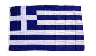 trends4cents Flagge XXL Flagge Fahne mit 3 Messingösen in 250 x 150 cm (Griechenland), für Fahnenmaste