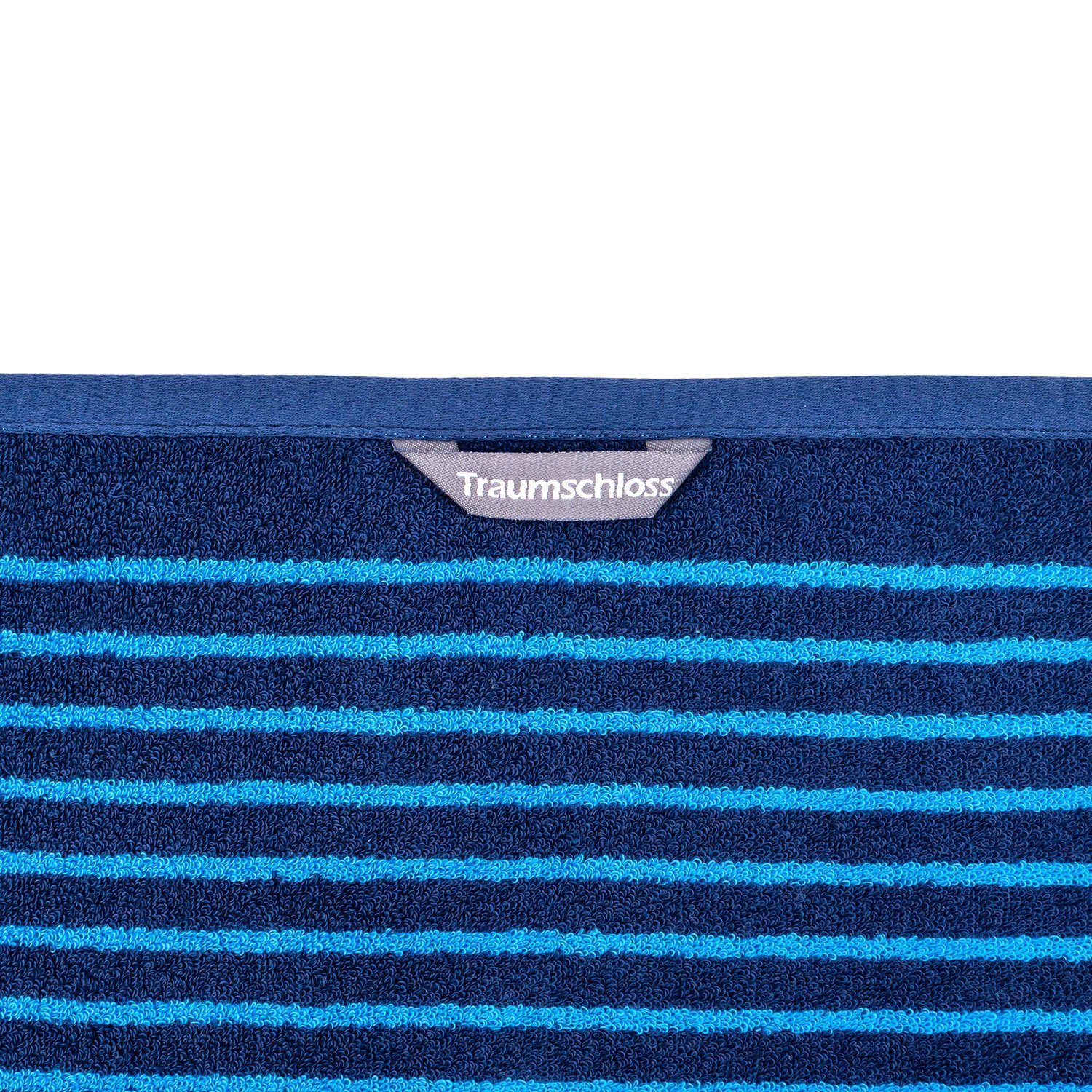 100% Stripes, Handtuch absolut Frottier hautsympathisch Traumschloss hellblau (1-St), Baumwolle,